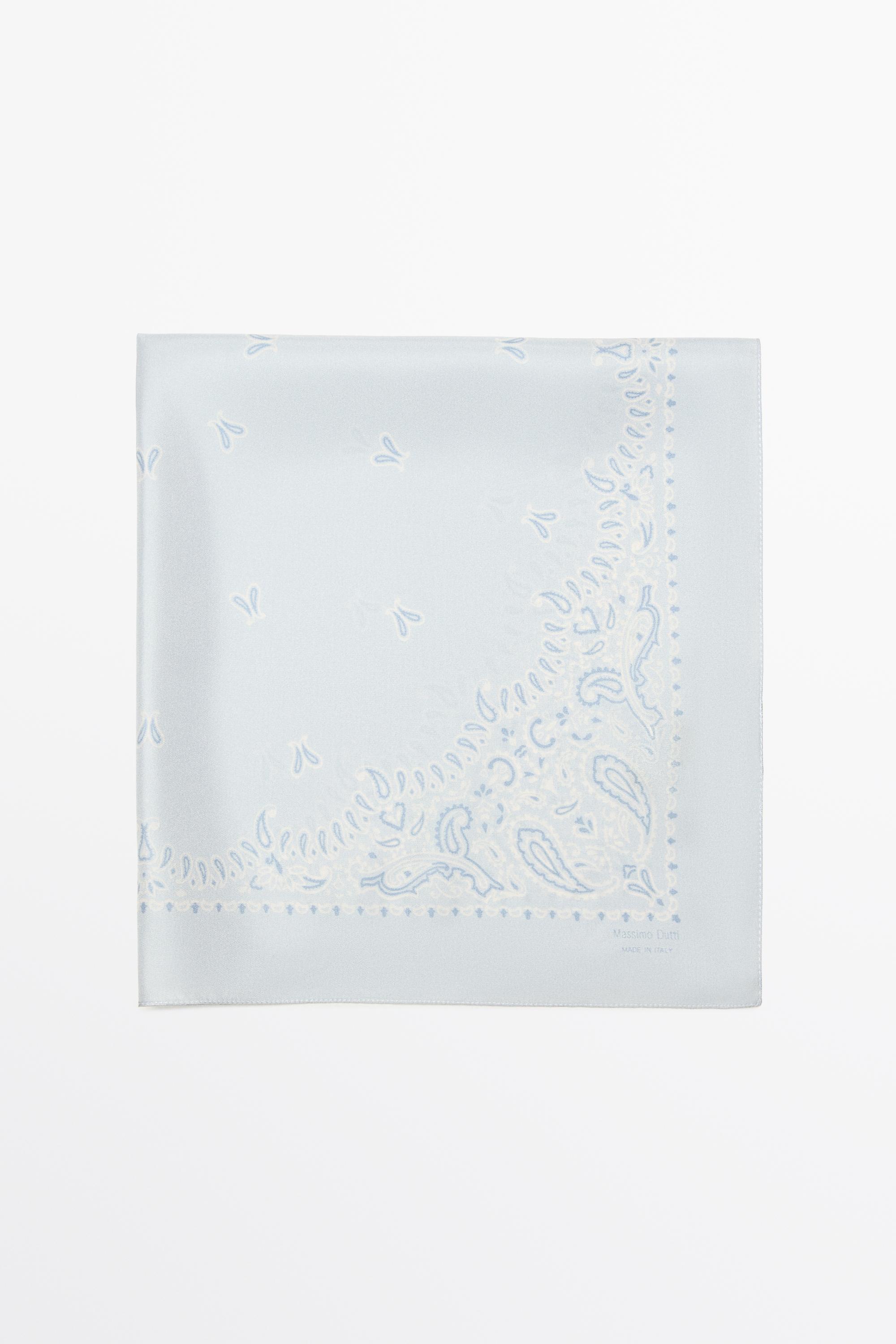 Paisley print scarf — SKY BLUE