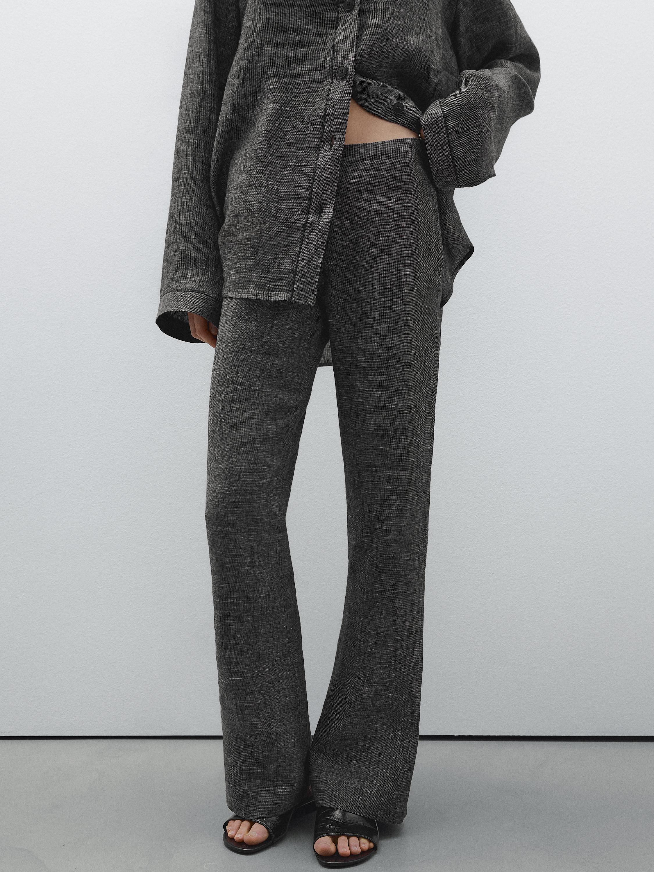 Pantalon straight en lin