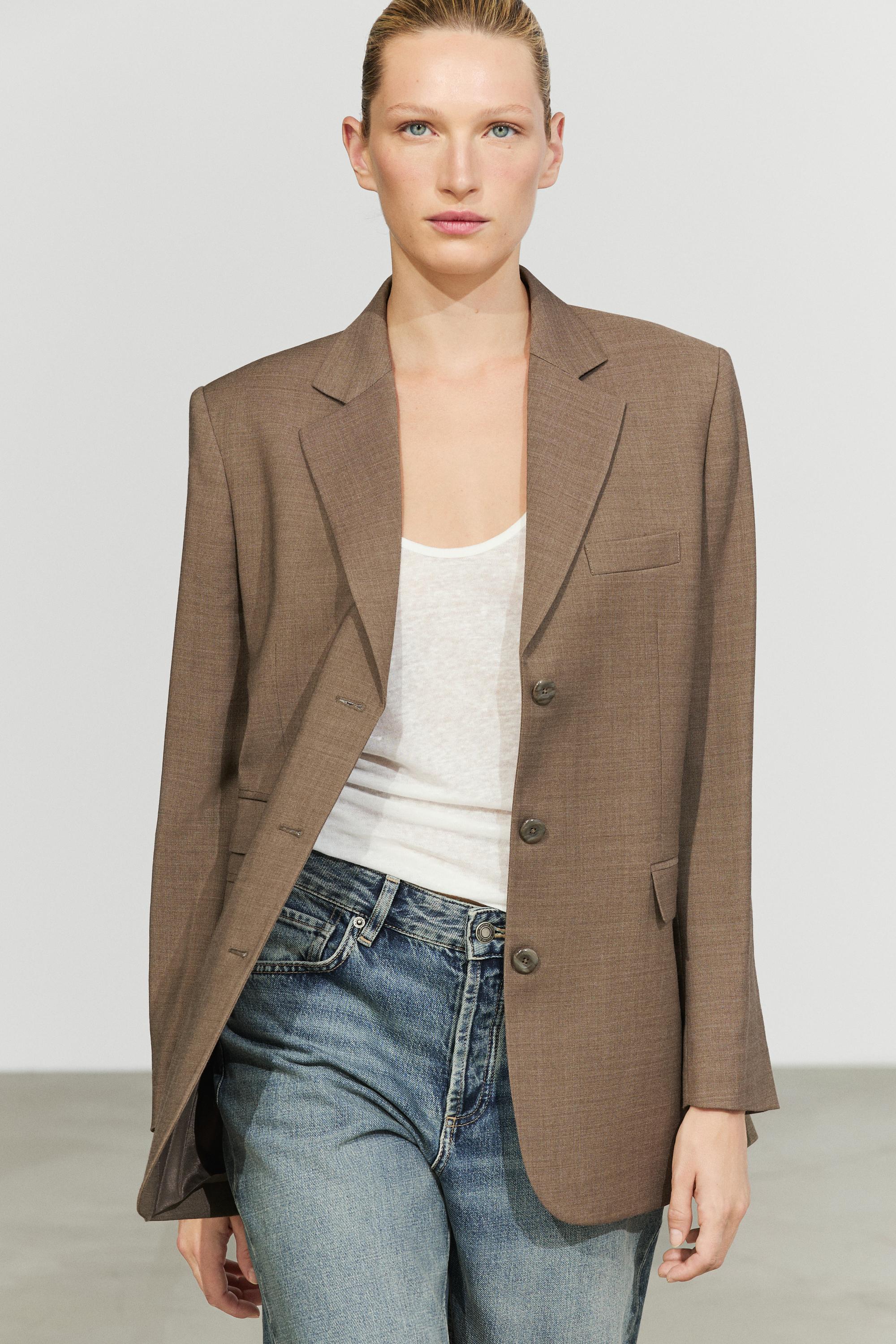 Melange 100% wool suit blazer
