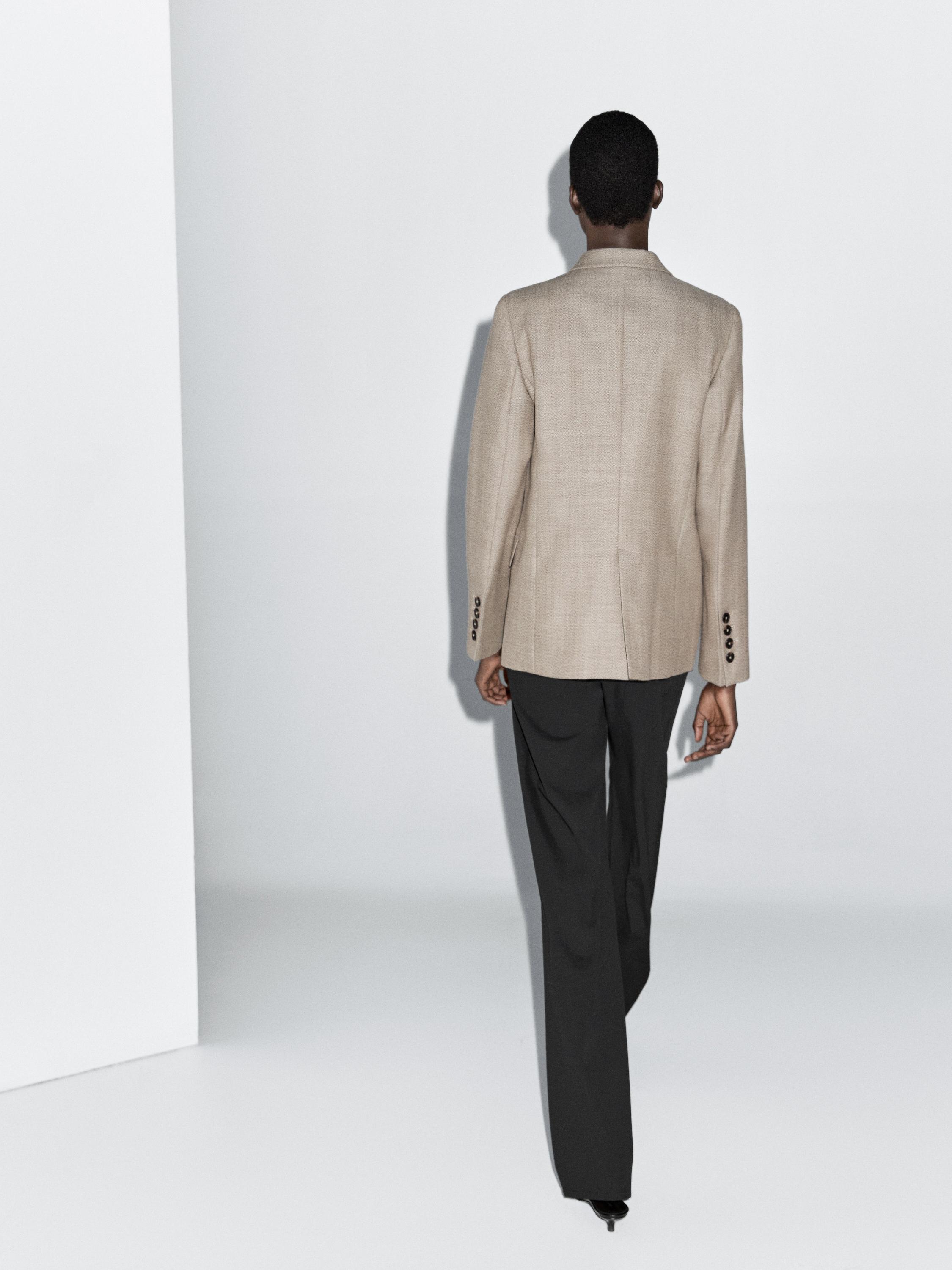 Flecked 100% wool blazer