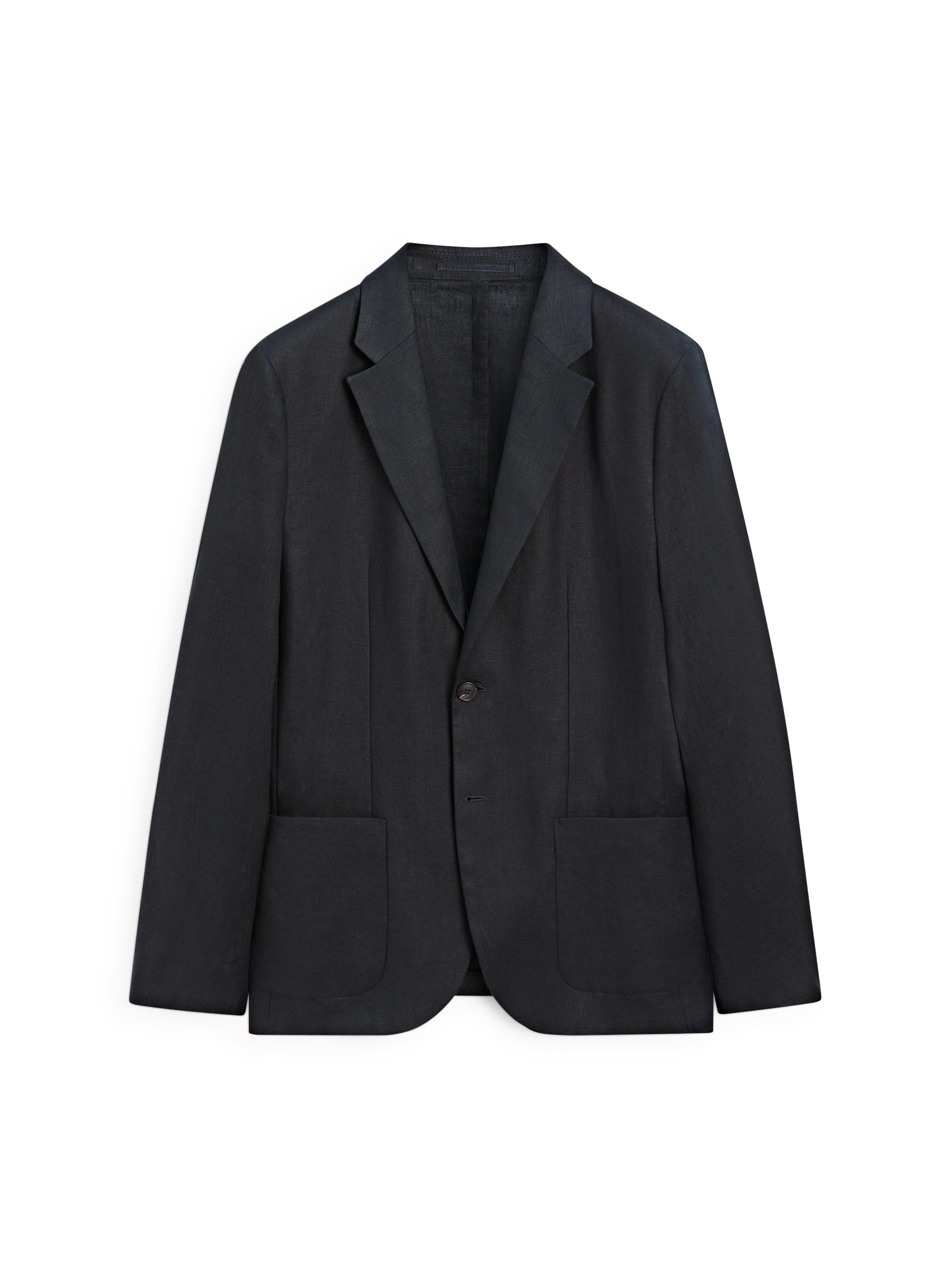 100% linen suit blazer — DEEP BLUE