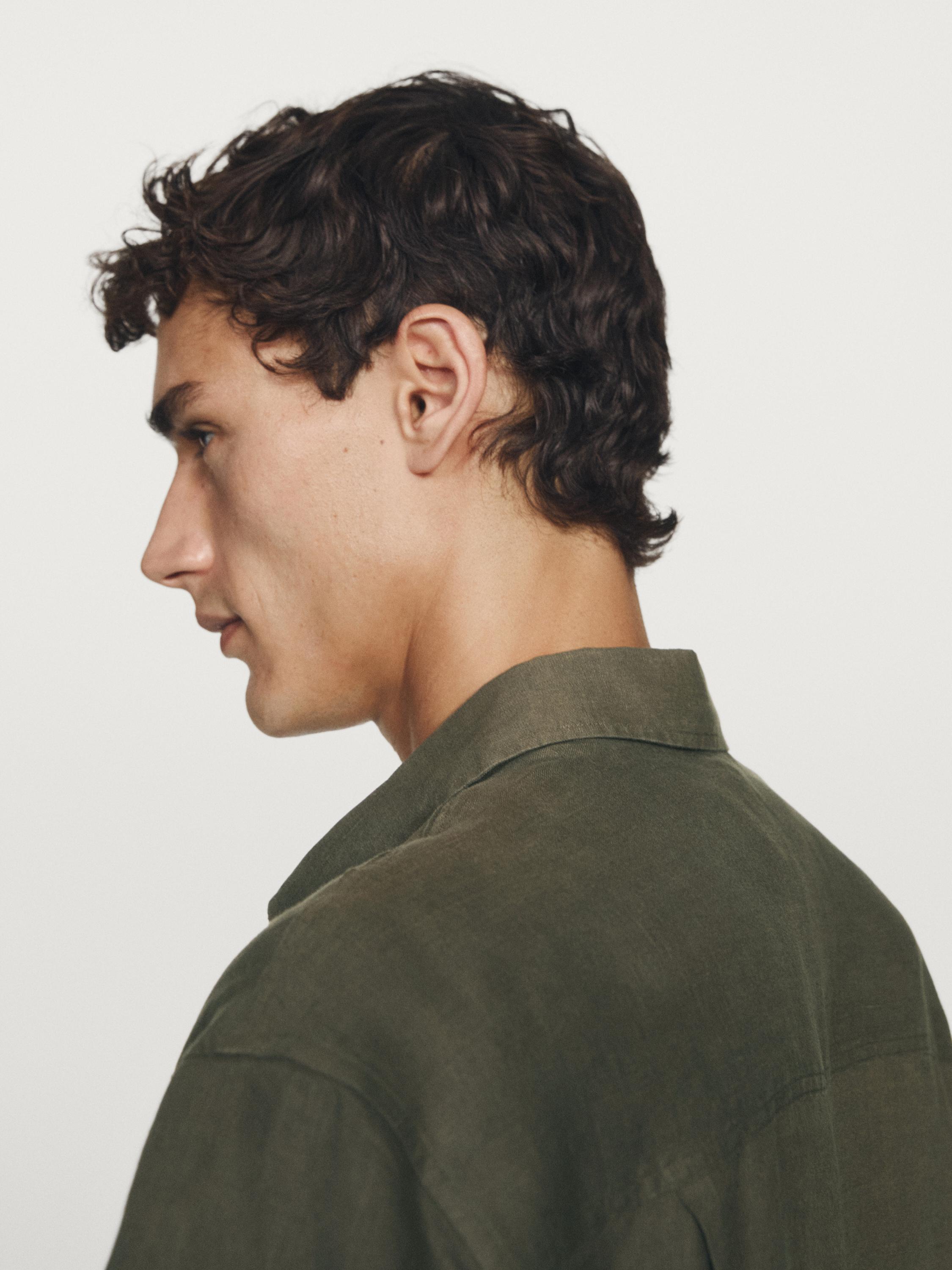 Regular fit short sleeve shirt — GREEN