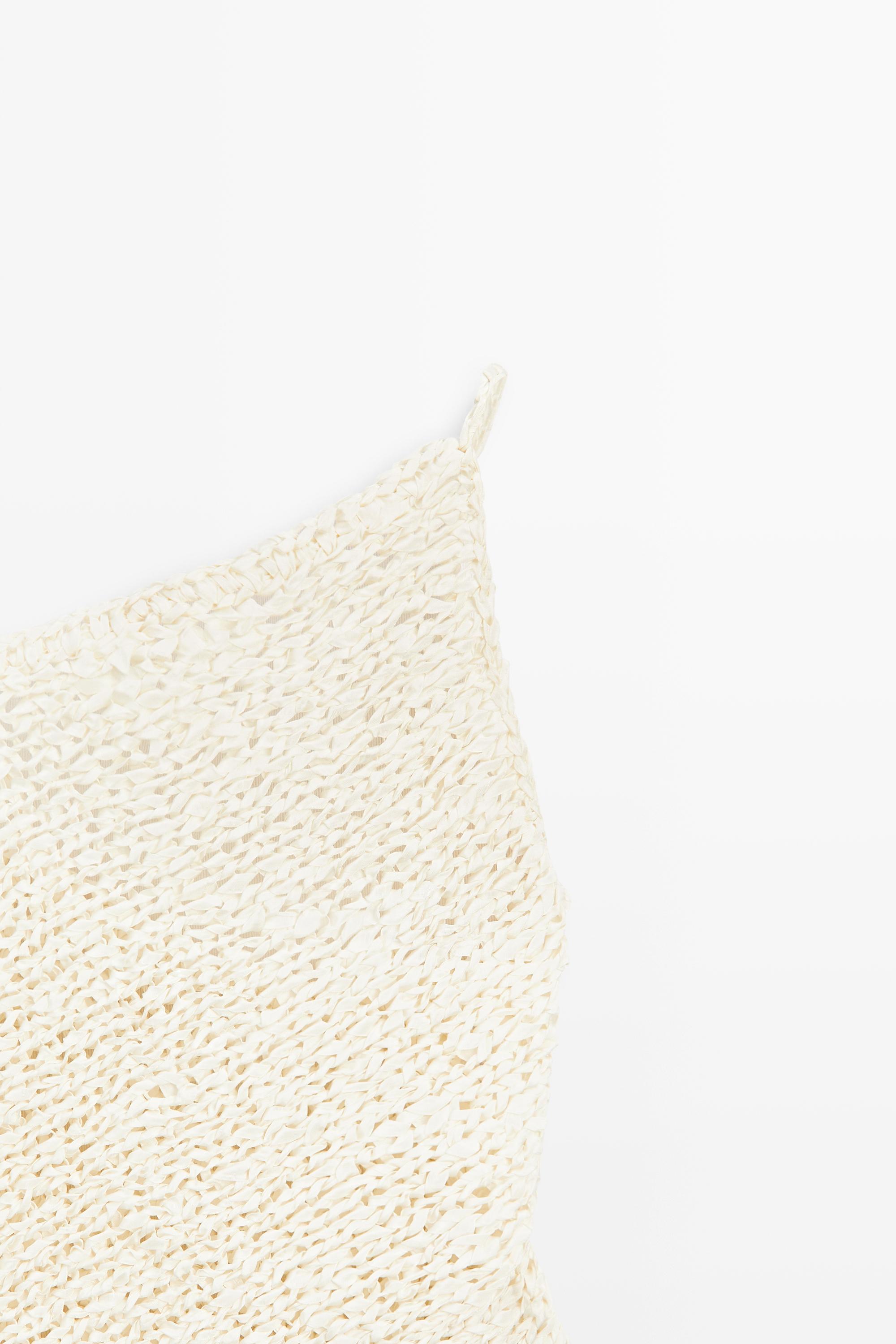 Open-knit asymmetric top - STUDIO — Off white