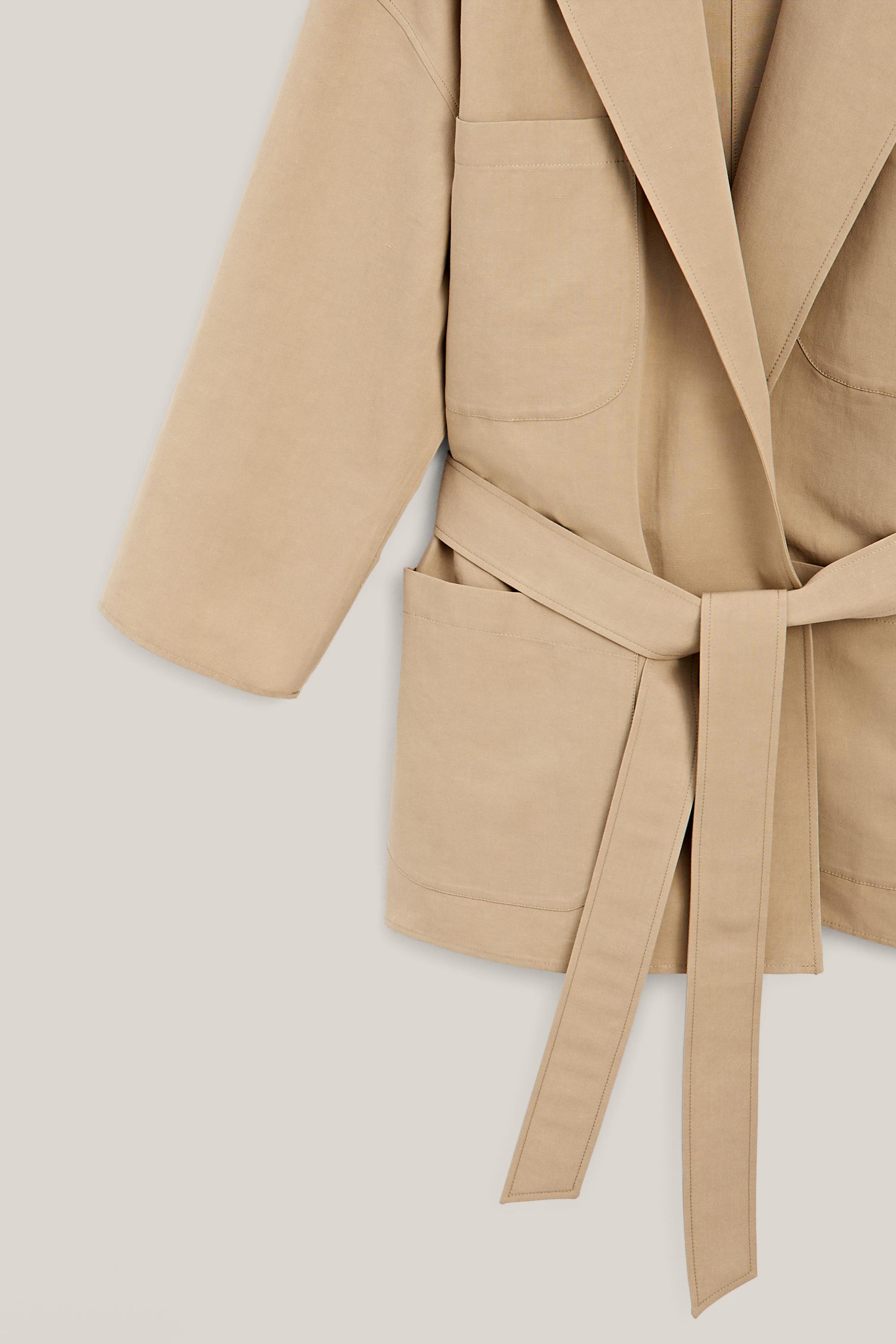 Oversize cotton and linen jacket - LIMITED EDITION — BEIGE