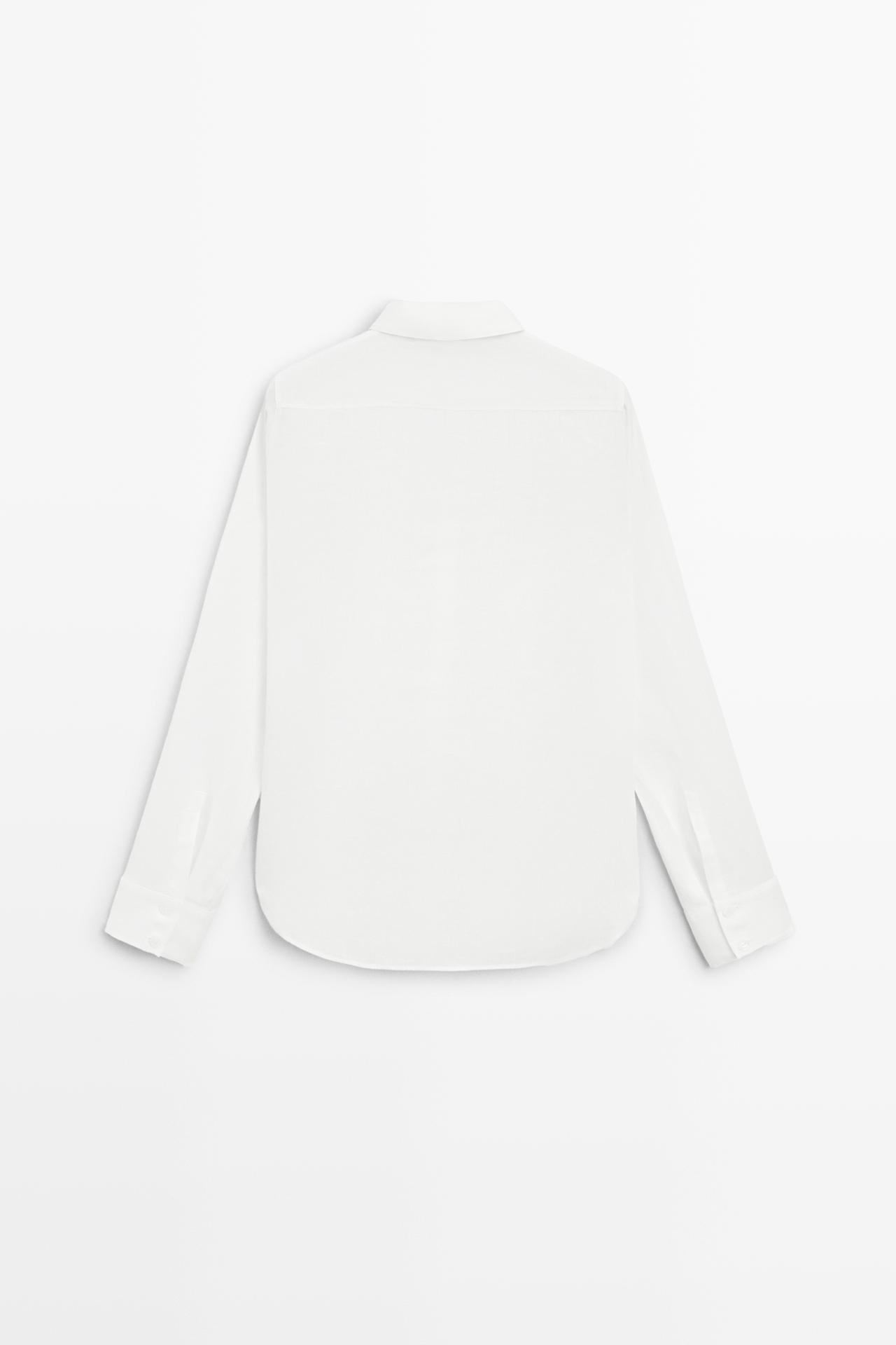 Flowing 100% linen shirt — WHITE