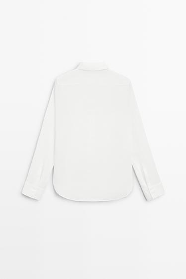Flowing 100% linen shirt — WHITE 6