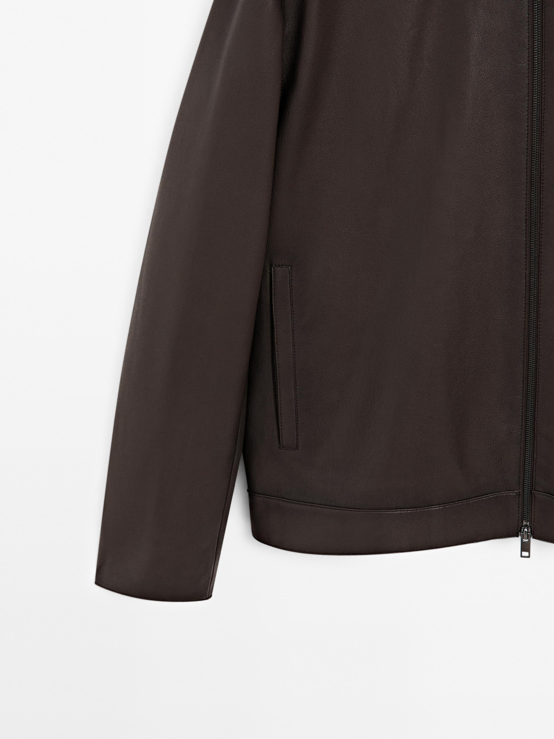 Cowhide nappa leather jacket