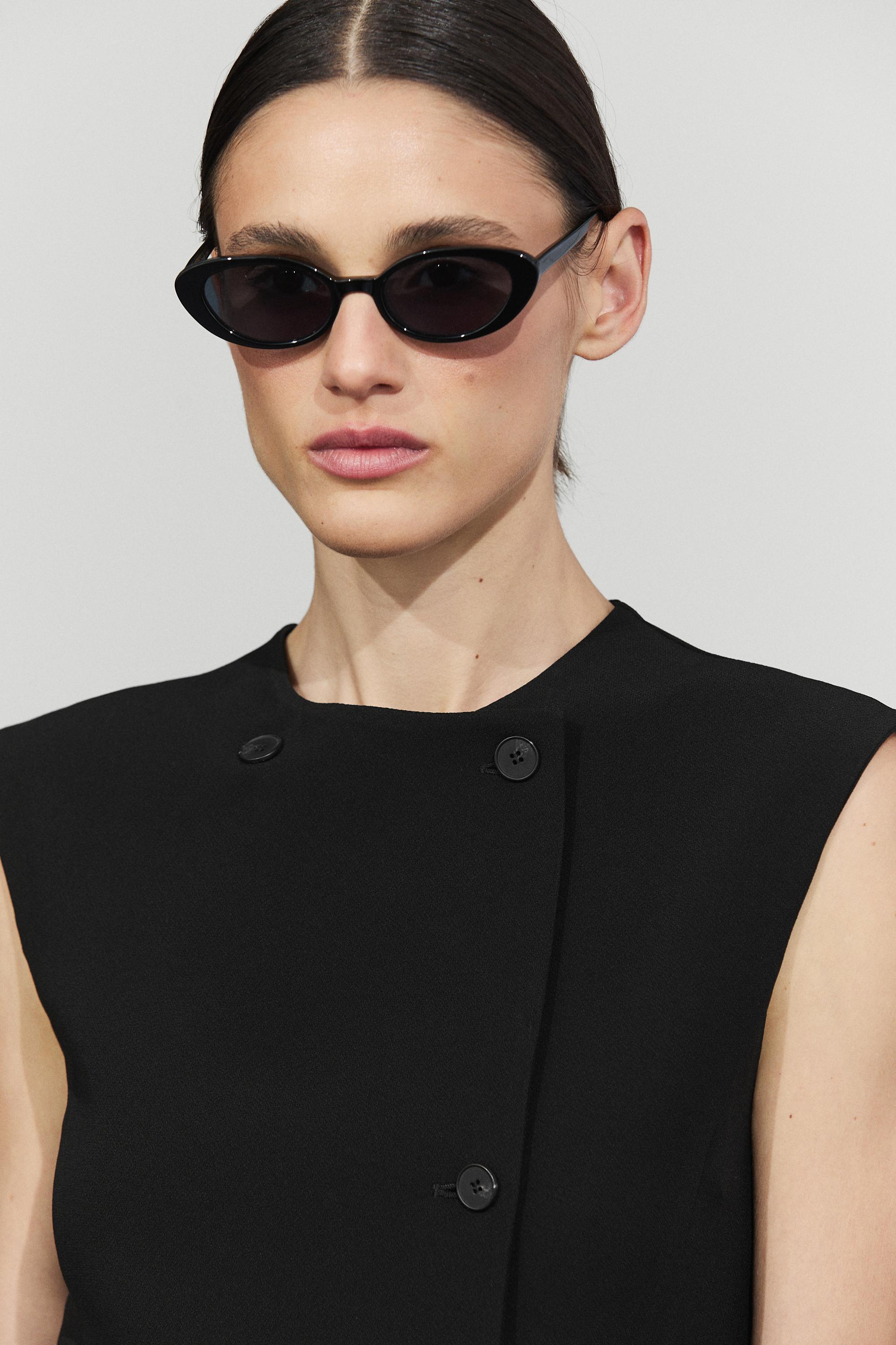 Buttoned midi dress — BLACK