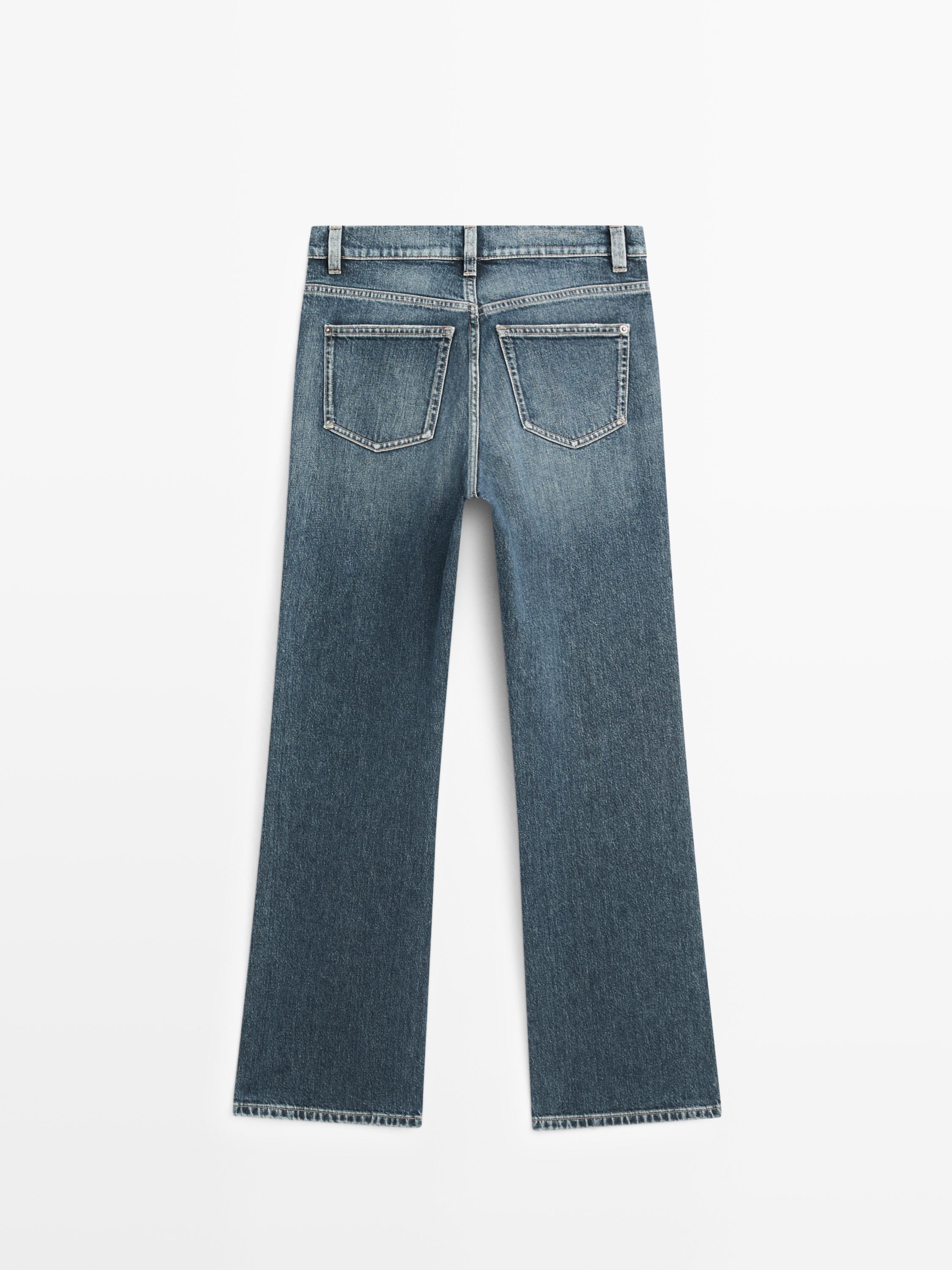 High-waist boot-cut jeans — MEDIUM BLUE