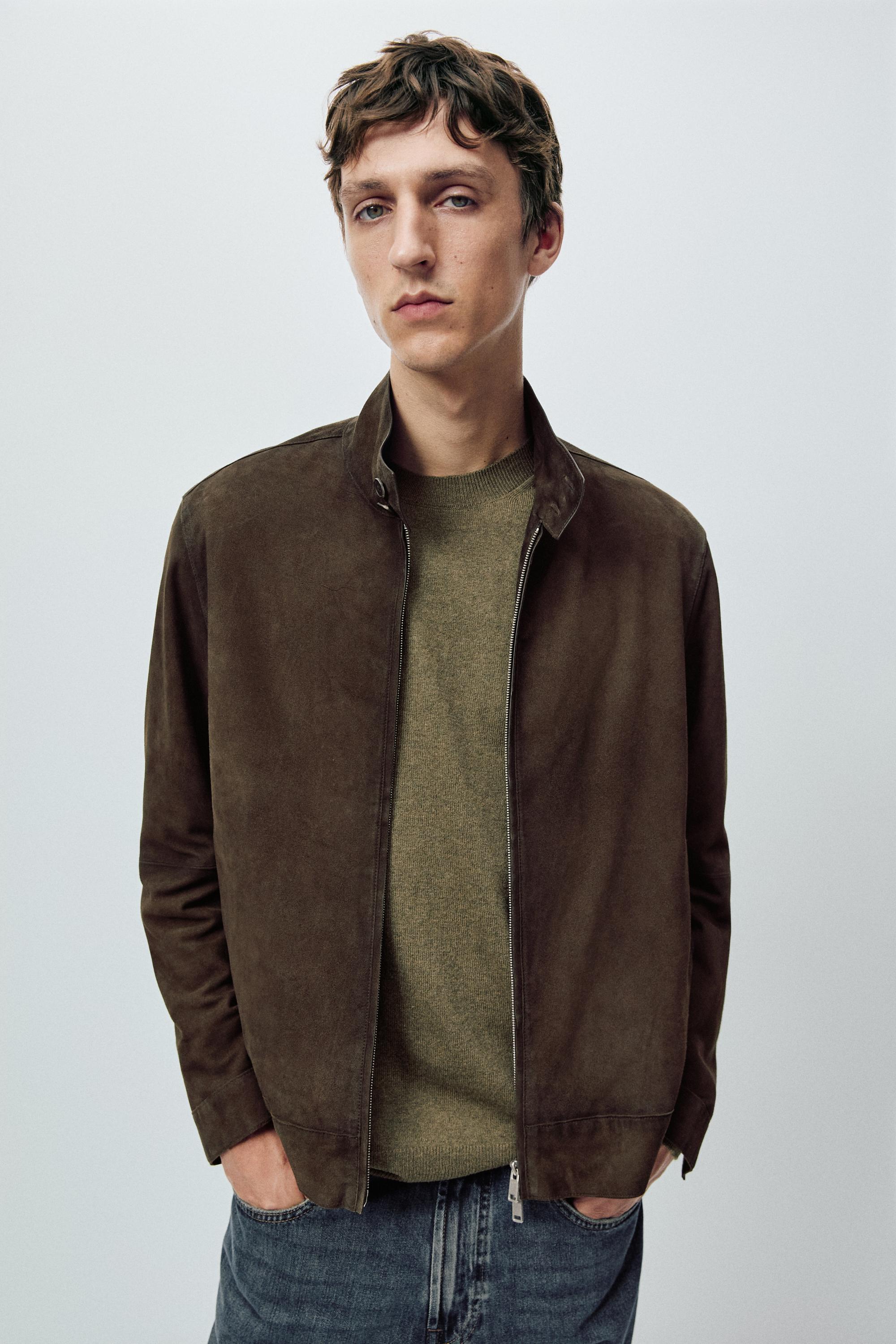 Suede leather jacket — Chocolate