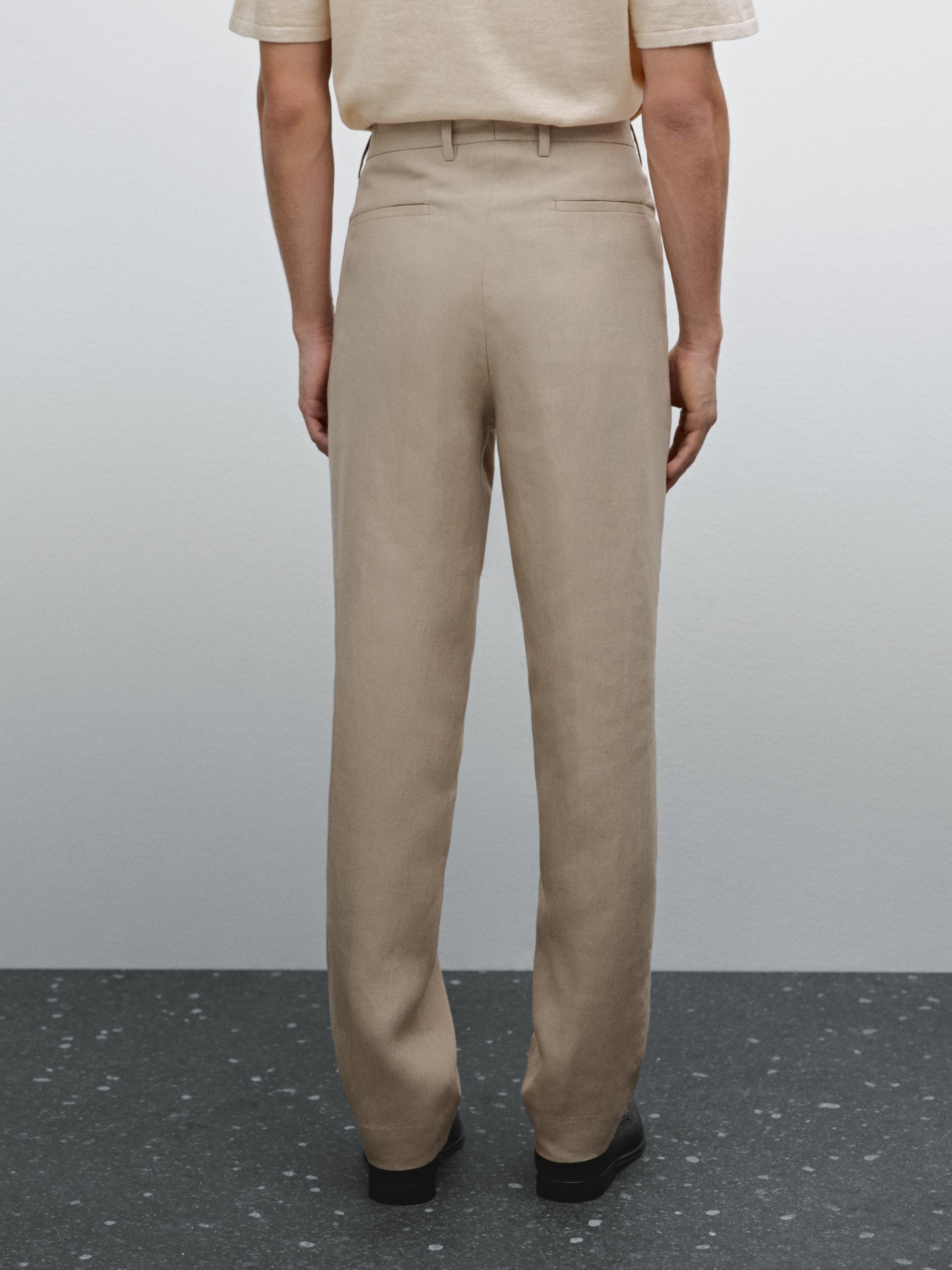 Flowing 100% linen trousers