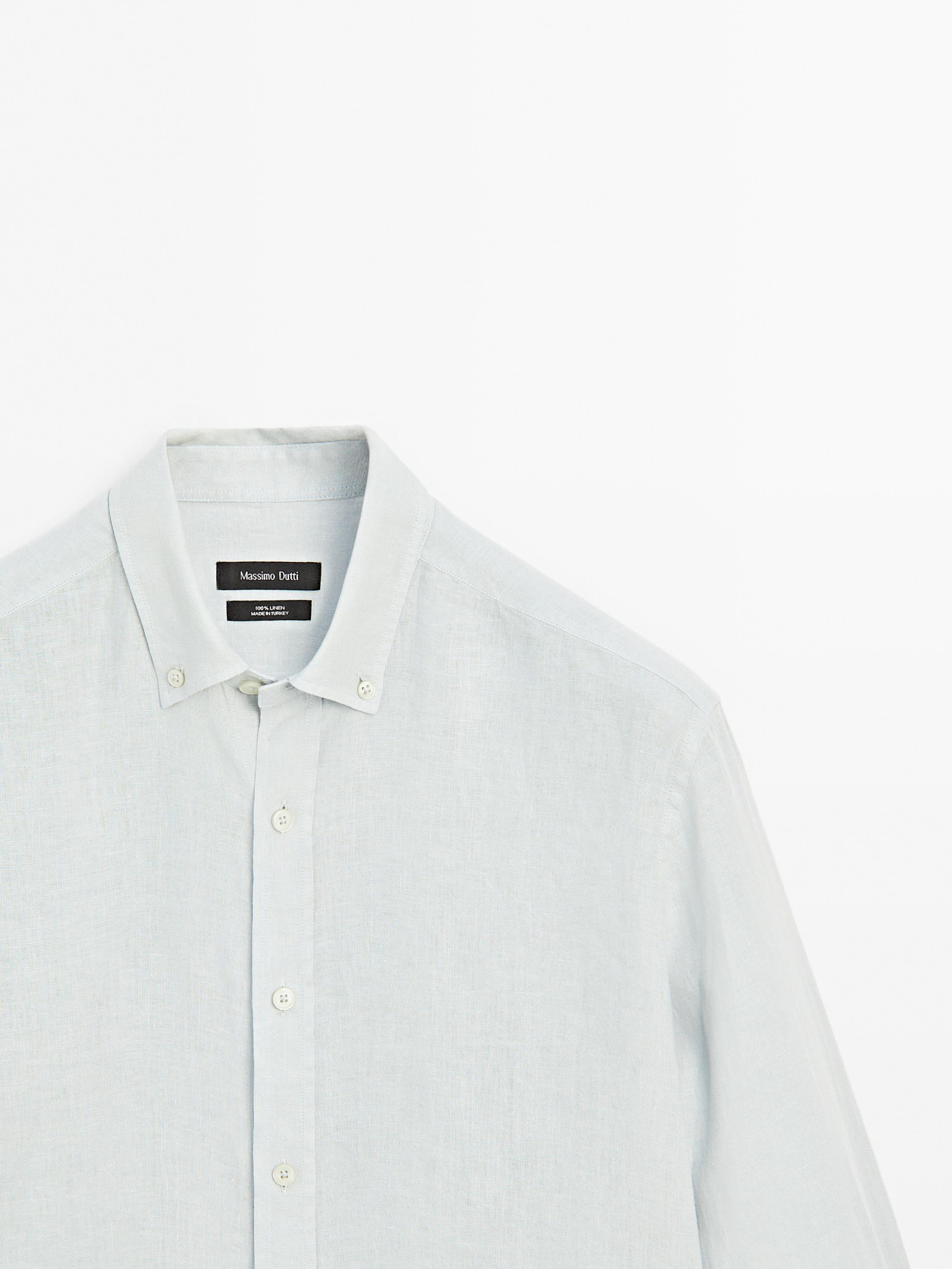 100% linen regular fit shirt