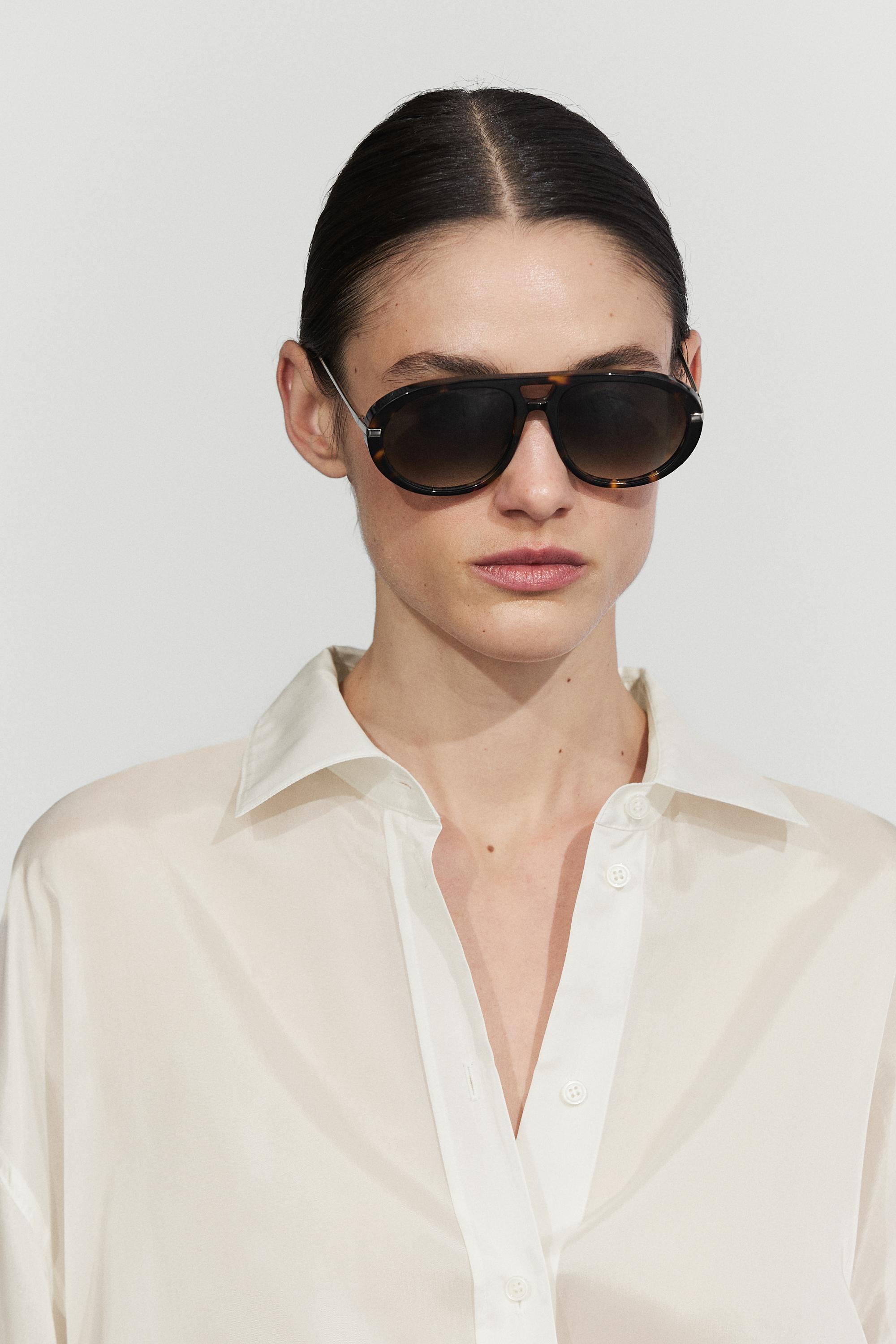Massimo Dutti Oversize dökümlü gömlek görsel 4