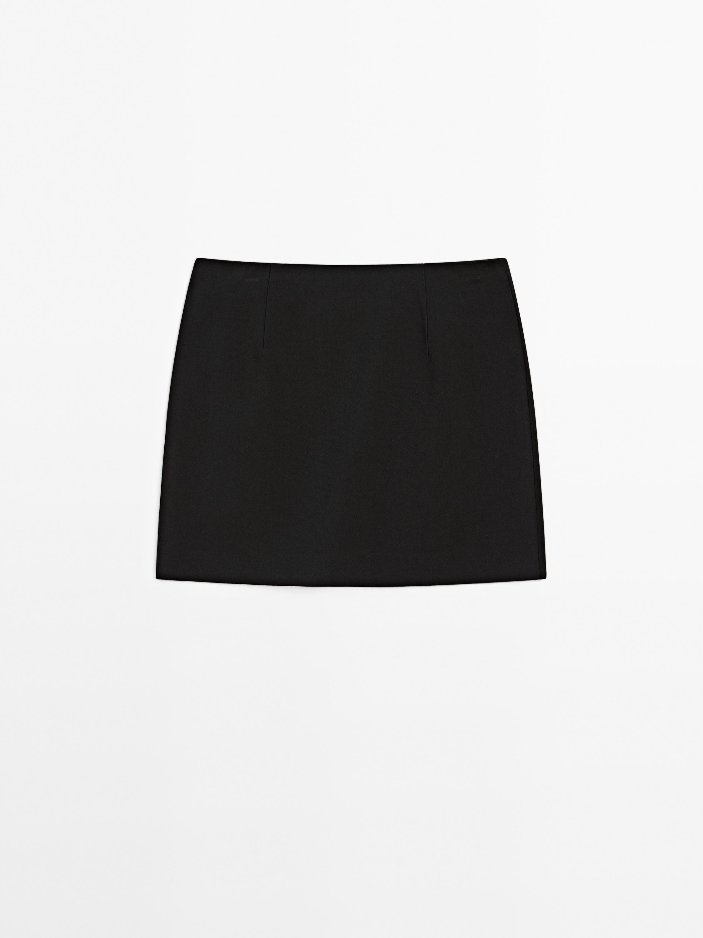 Button-up mini skirt