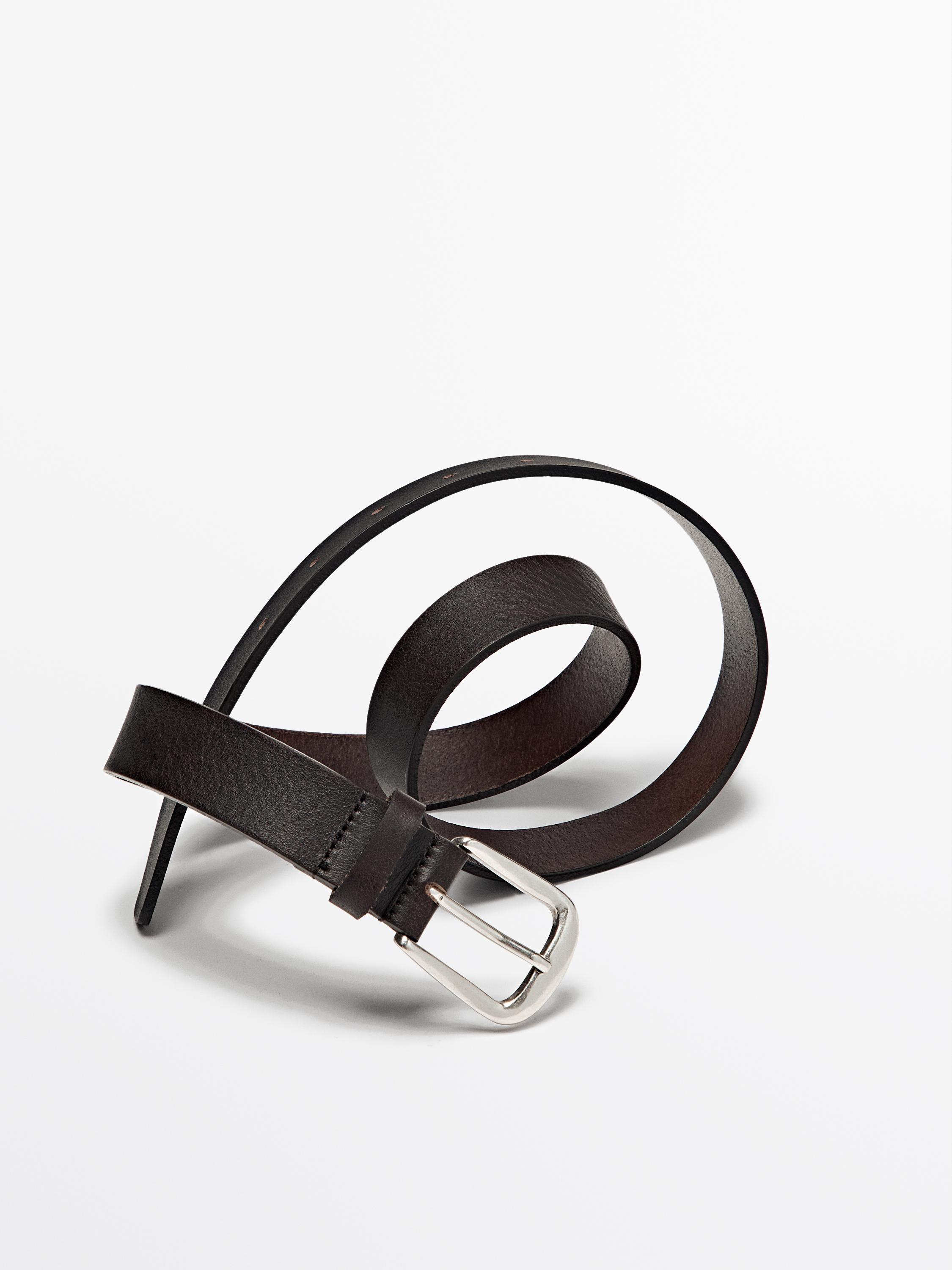 Soft nappa leather belt