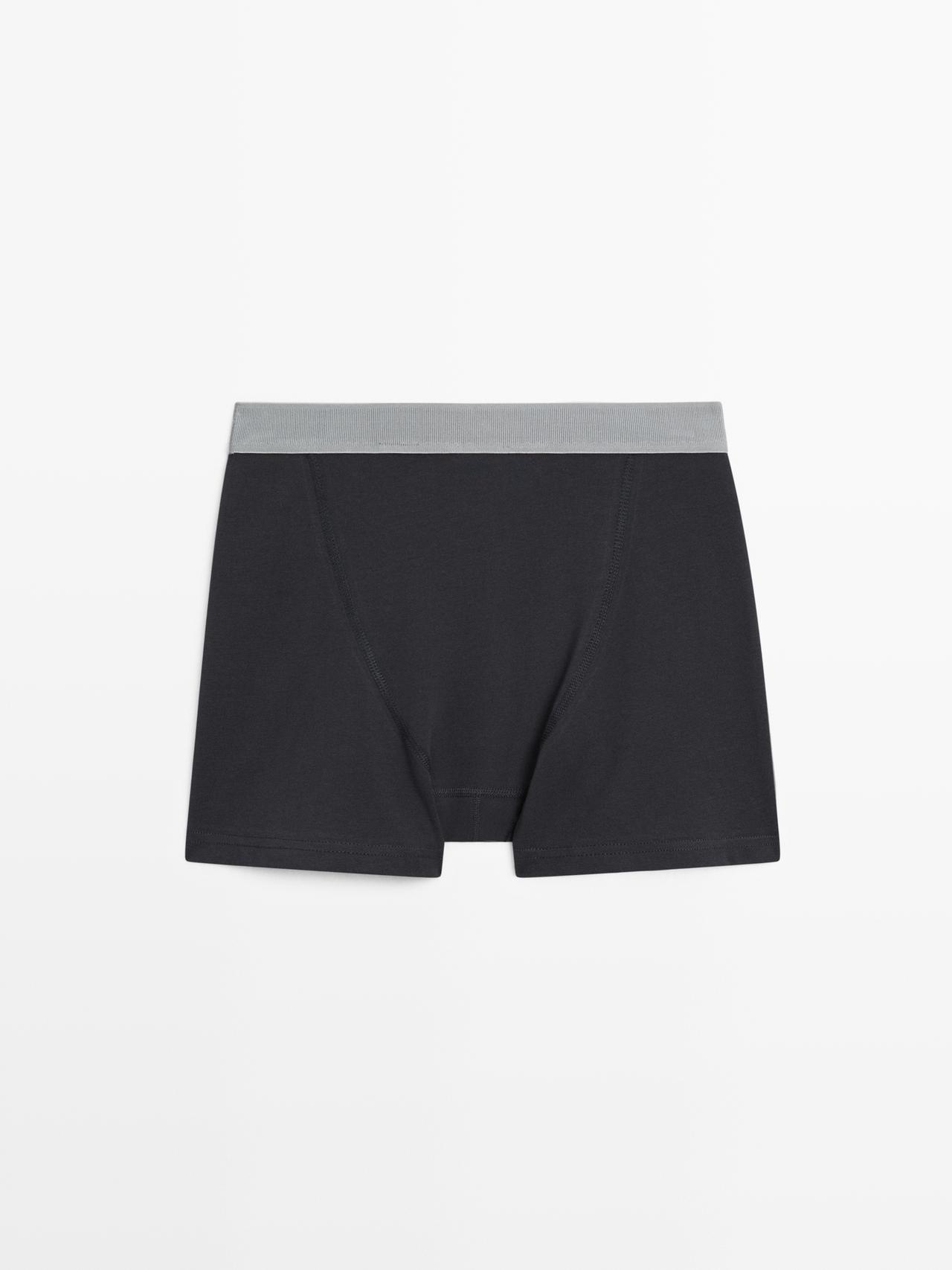 Boxers with logo waistband — DARK BLUE