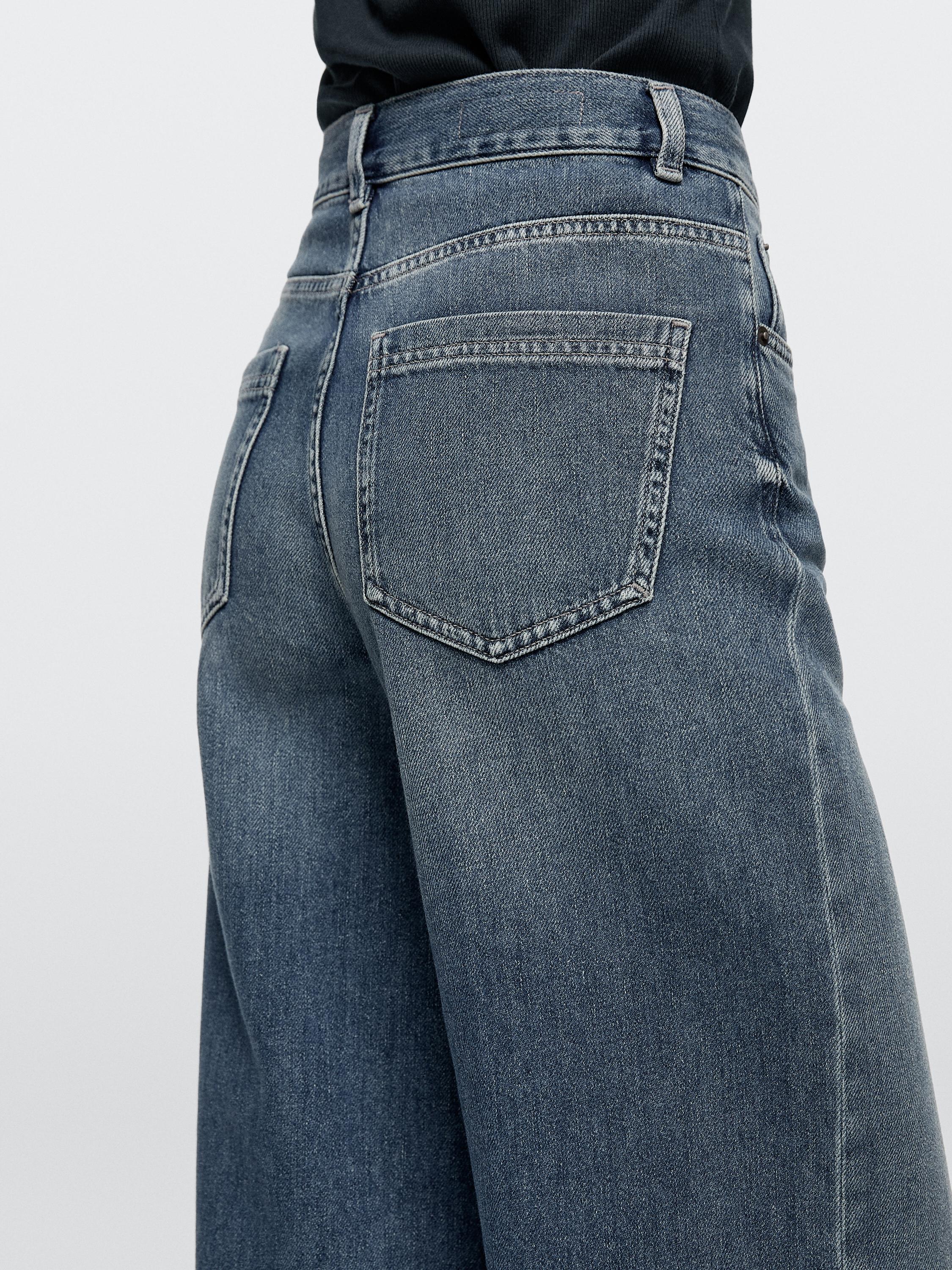 High-waist wide-leg jeans — MEDIUM BLUE