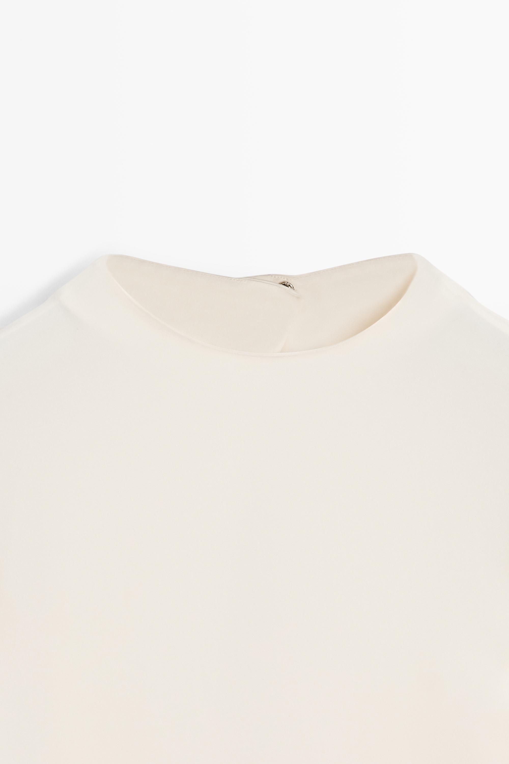 Long sleeve top with back detail — CREAM
