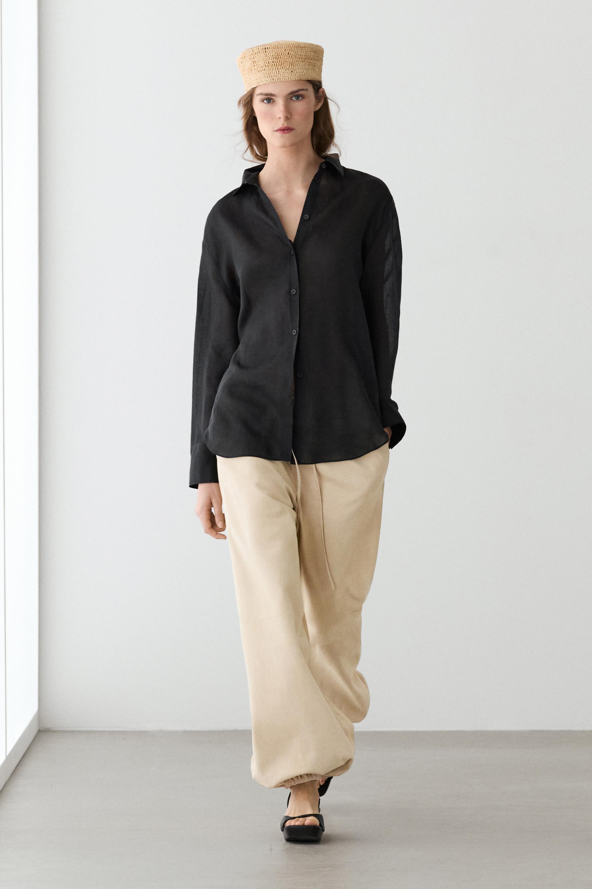 Flowing 100% ramie shirt