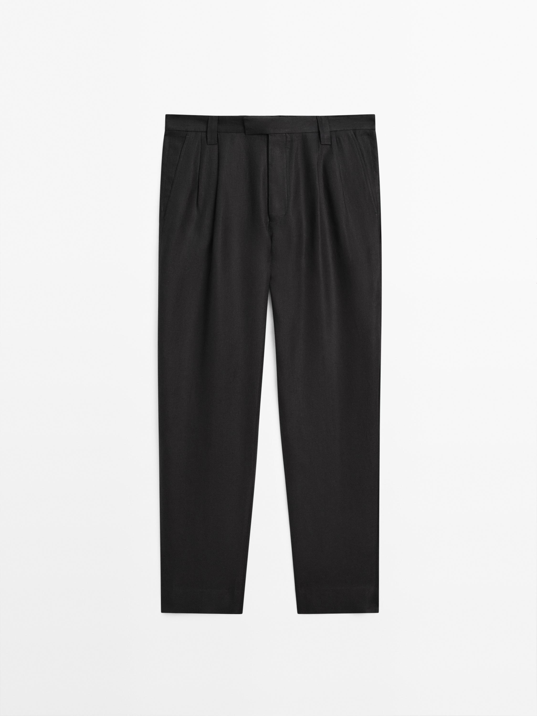 Pantalon à double pince 100 % lin - Limited Edition