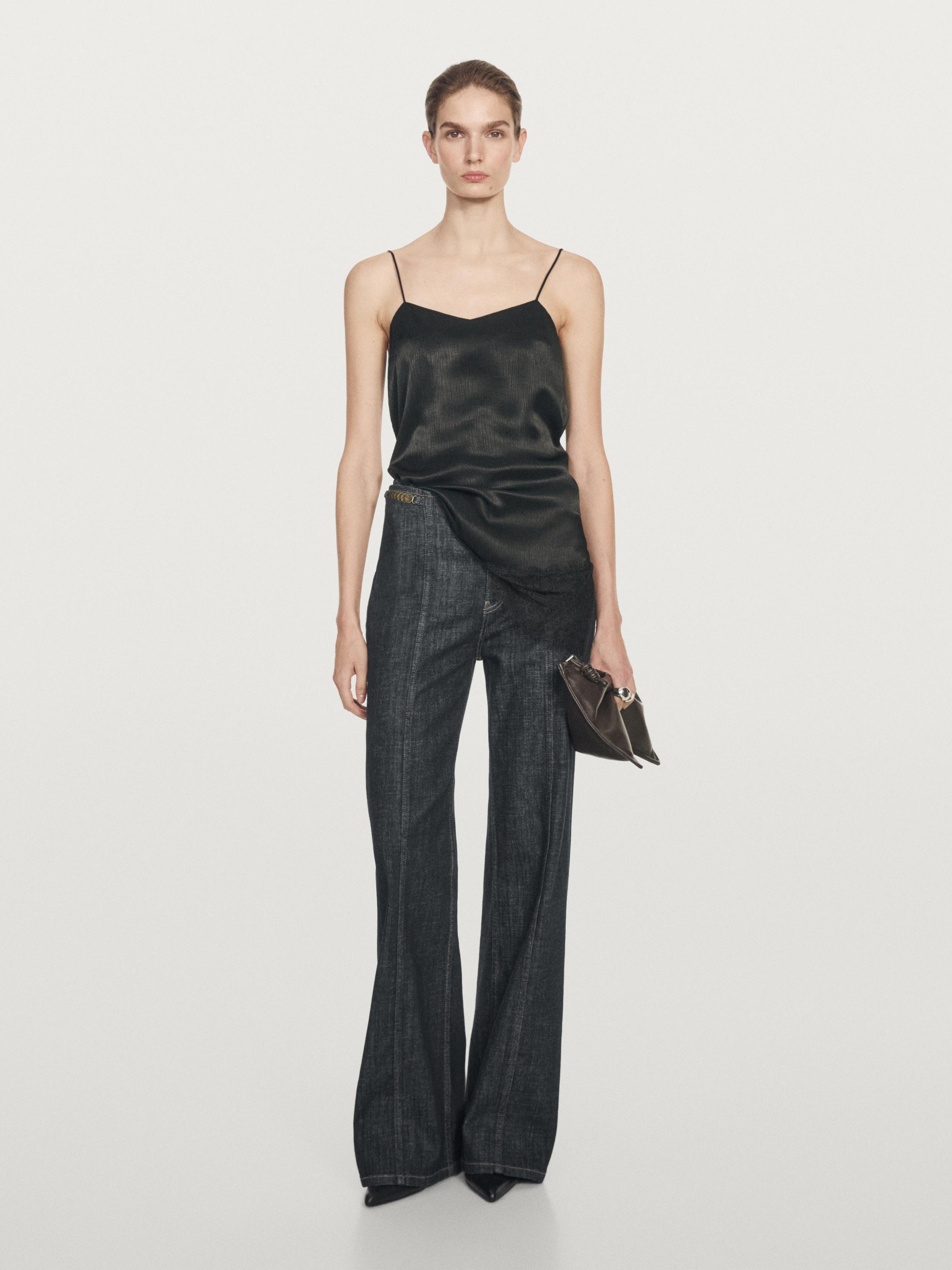 High-waist wide-leg jeans