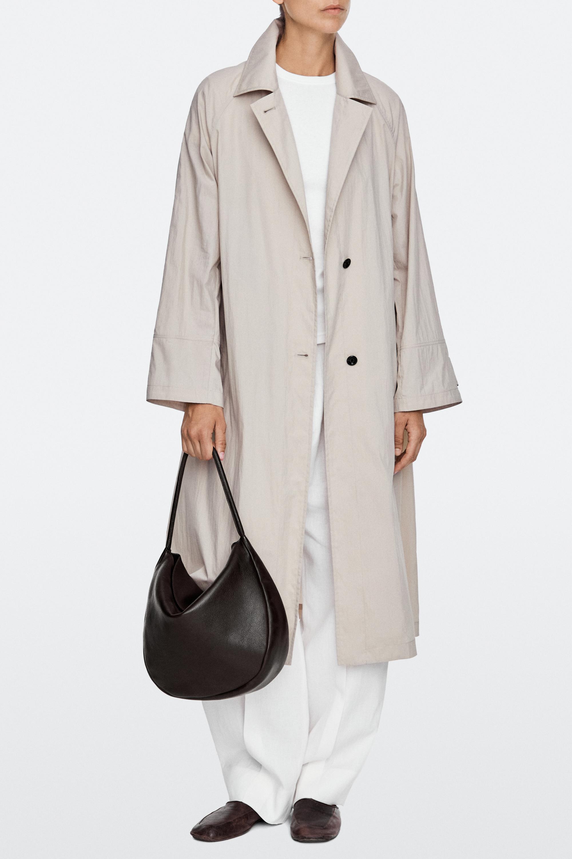 Medium nappa leather slouch bag — BROWN