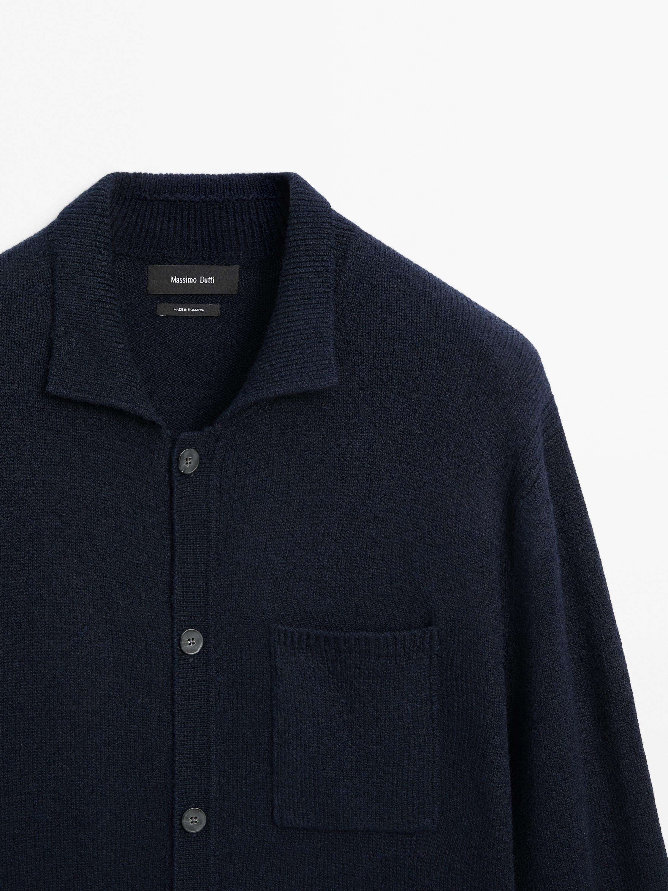 Knit cardigan with pocket detail