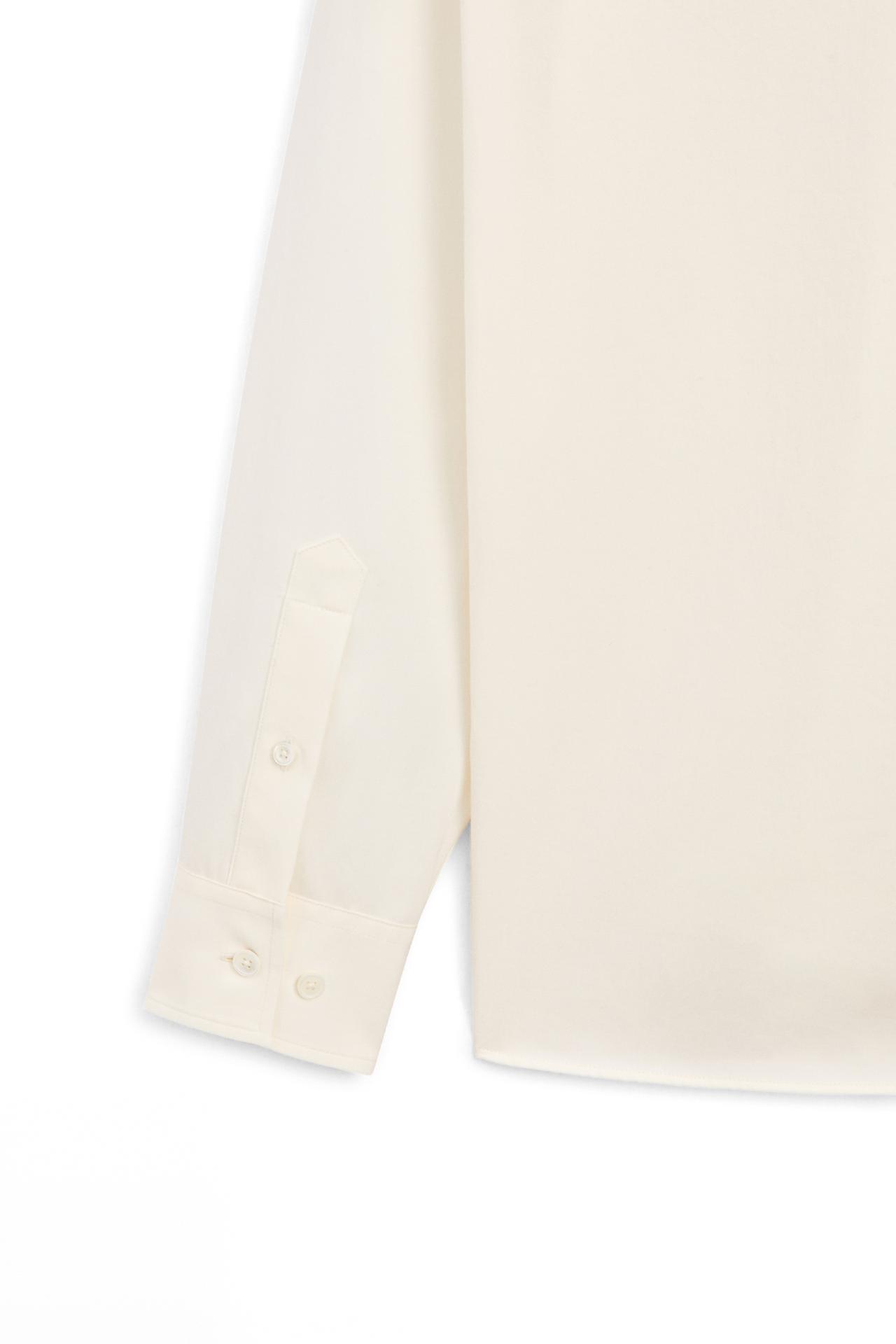 Regular fit cotton blend shirt - LIMITED EDITION — IVORY