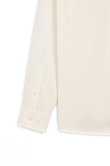 Regular fit cotton blend shirt - LIMITED EDITION — IVORY 8