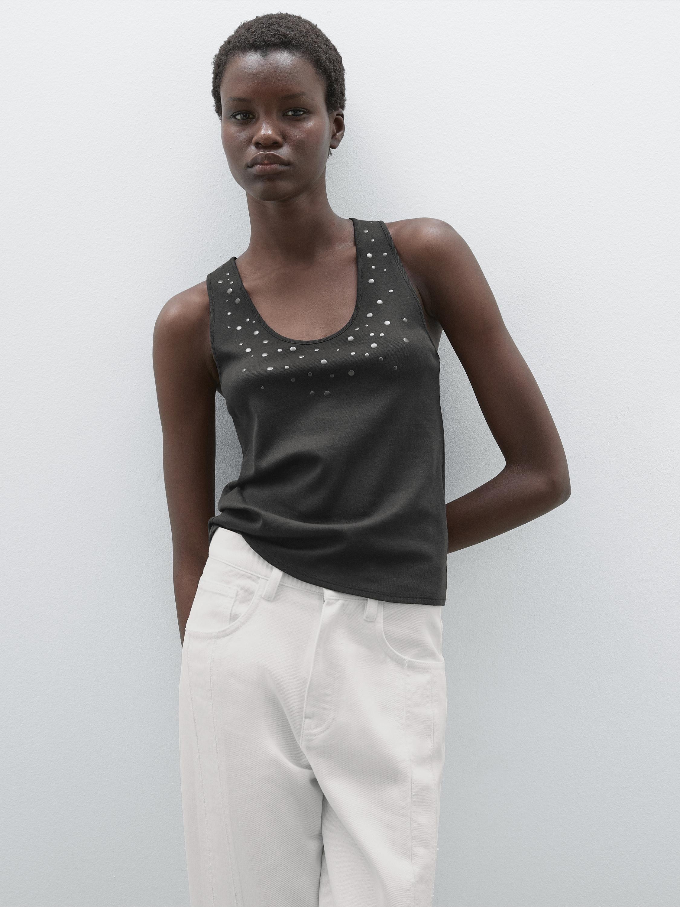 Top halter tachuelas