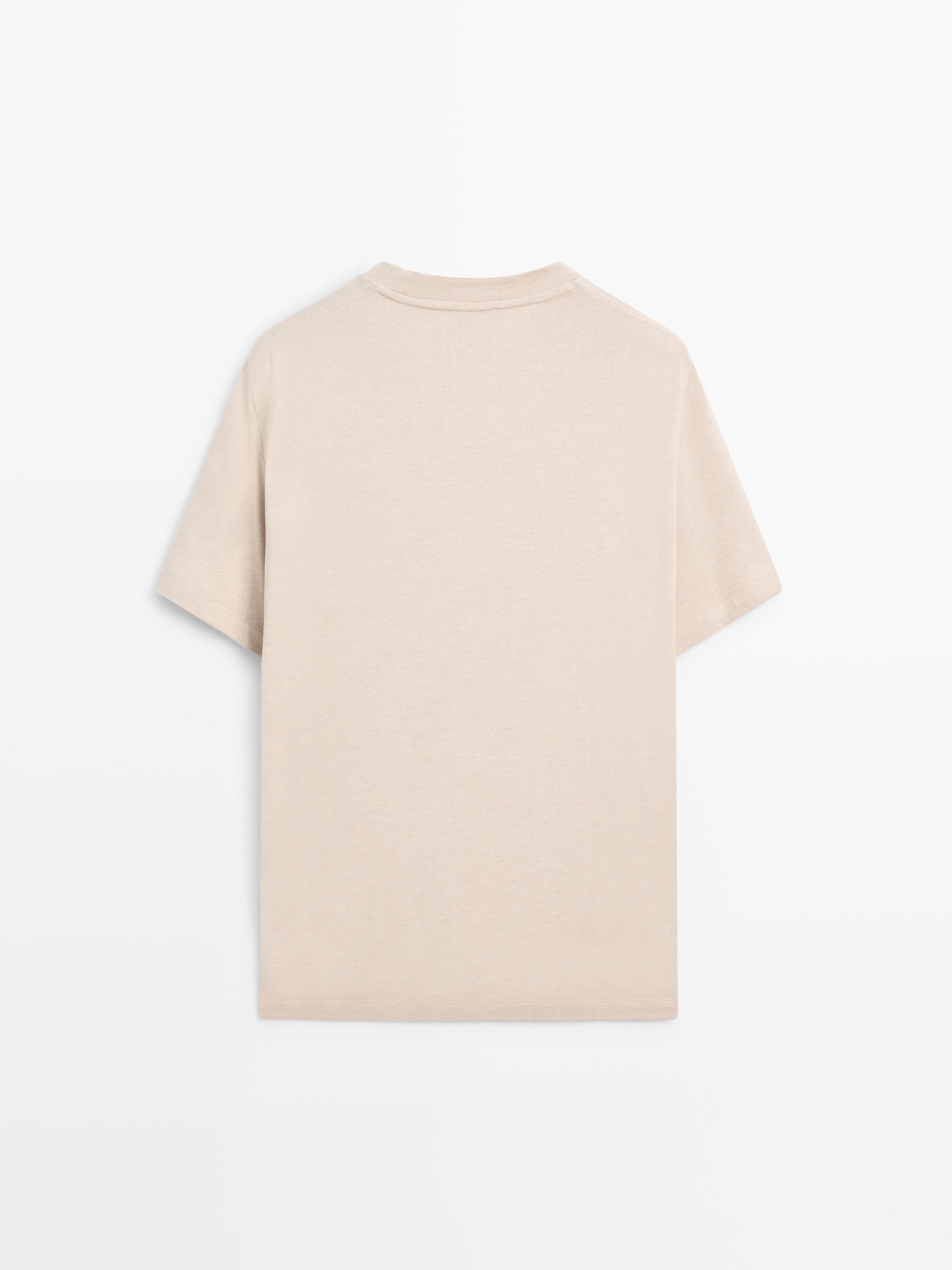 Short sleeve cotton blend T-shirt