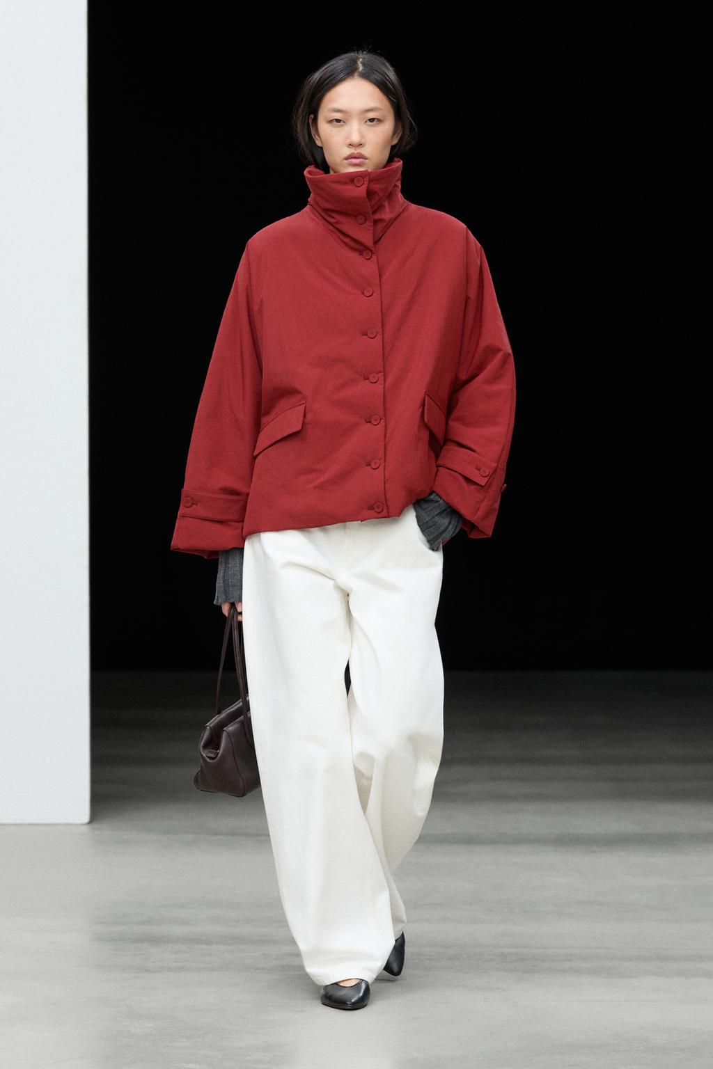 Massimo Dutti Qısa yüngül stefli jaket