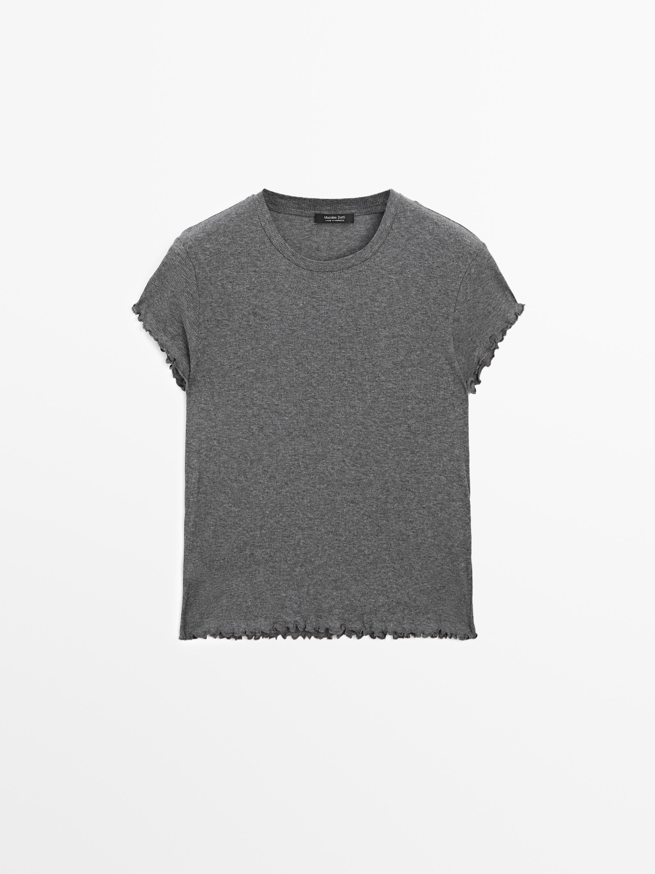 Massimo Dutti【NEW】Double-layer T-shirt with wavy trims 06813755700-o6.jpg?ts=