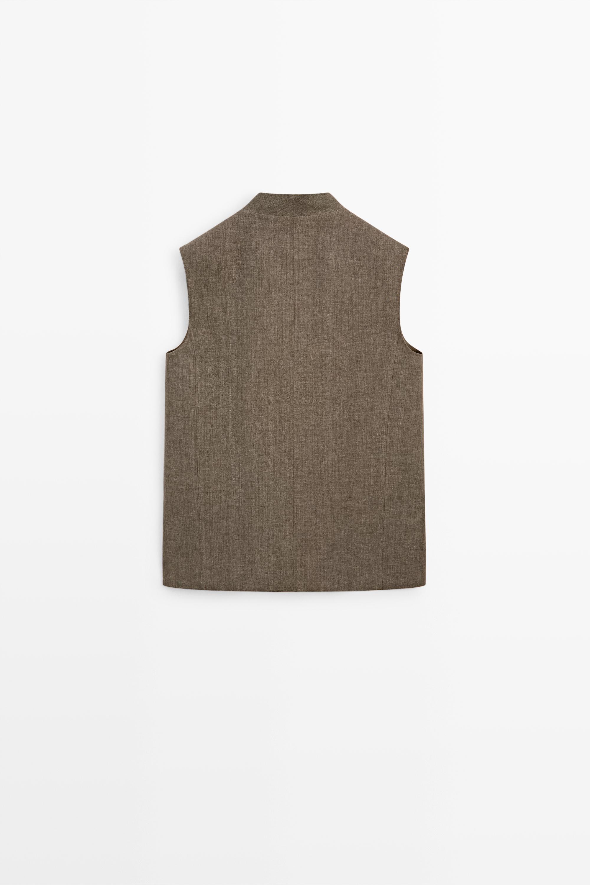 Linen melange waistcoat — CAREY