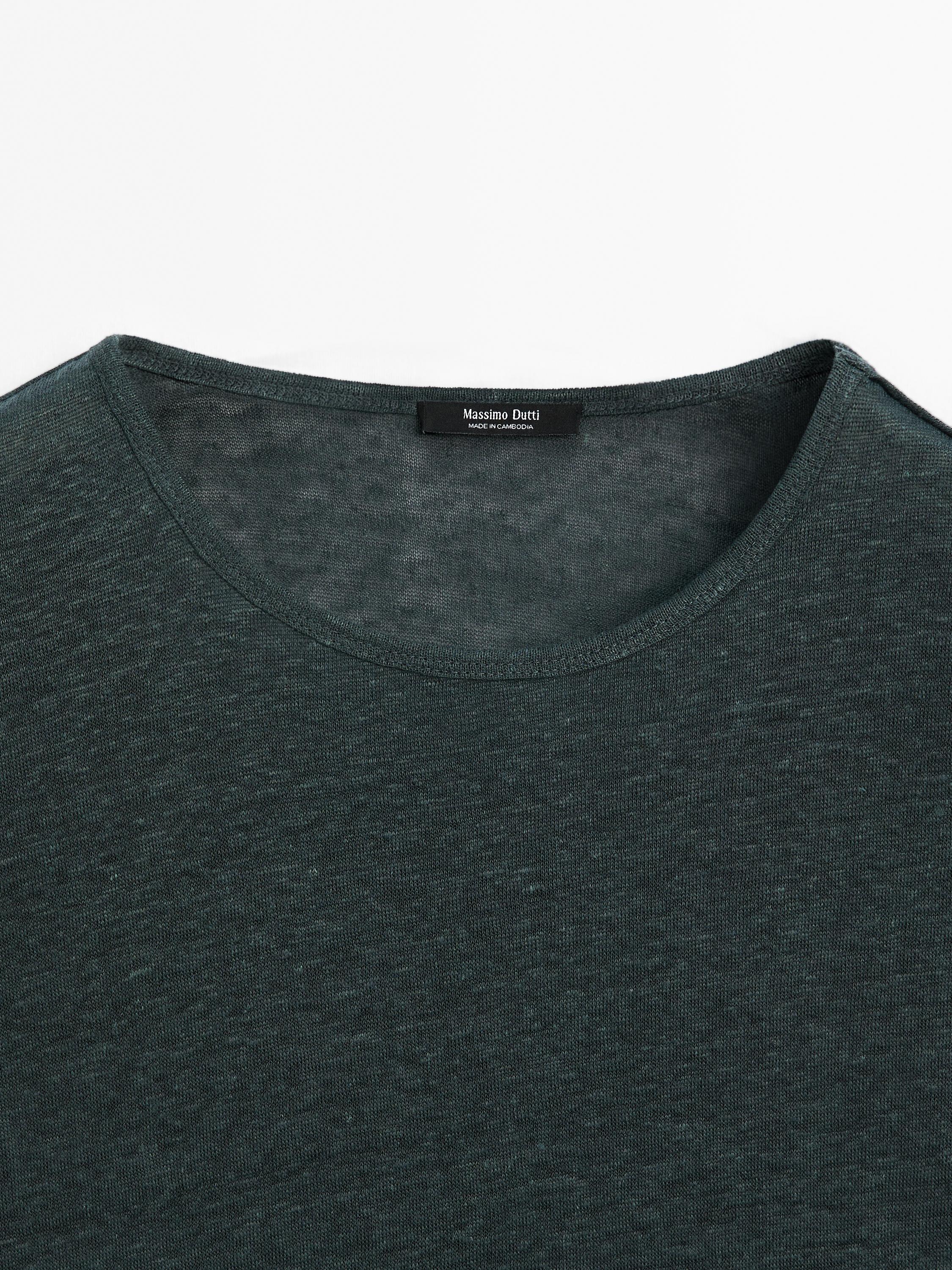100% linen short sleeve T-shirt