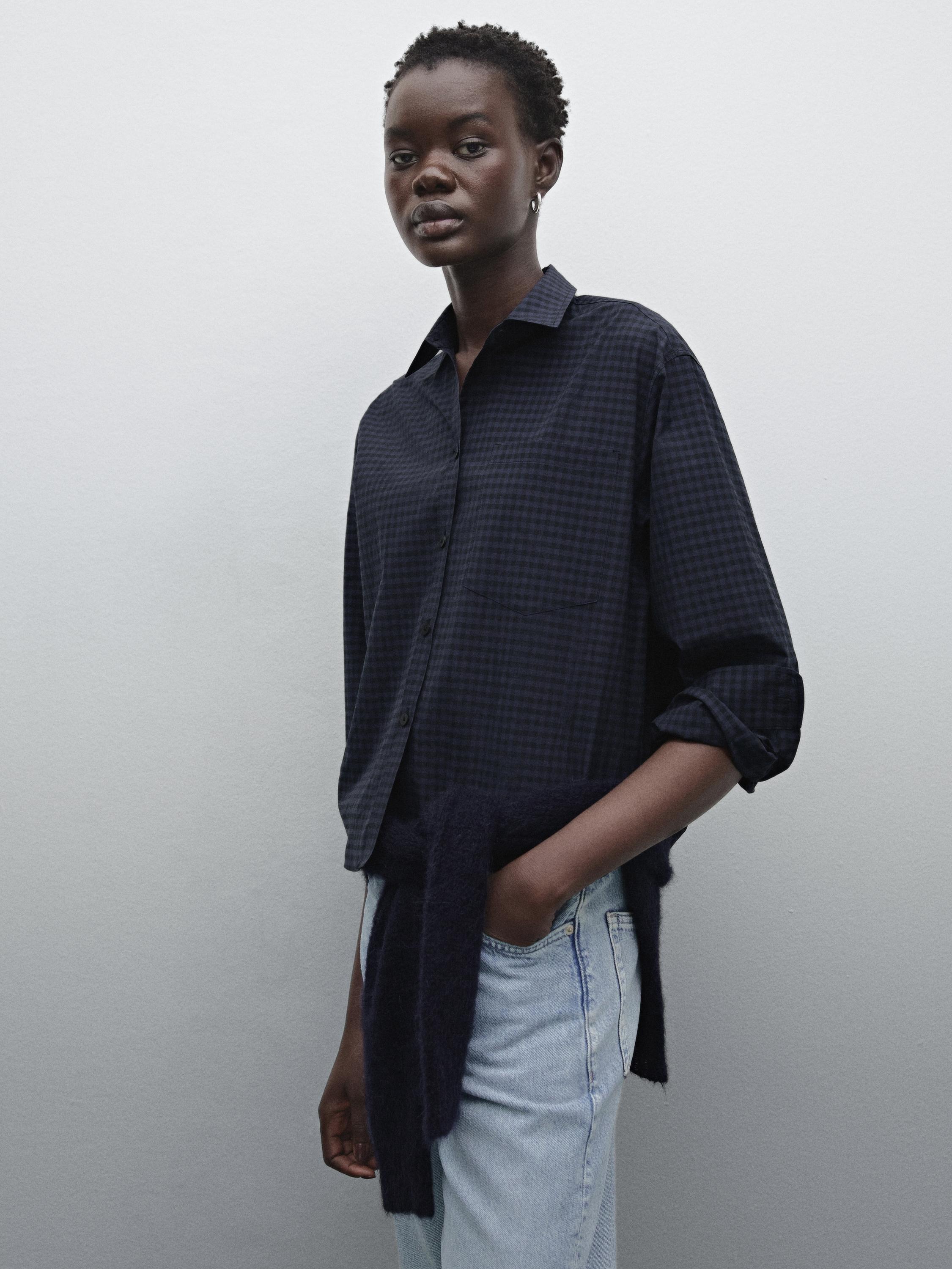 Camisa cuadros con algodón