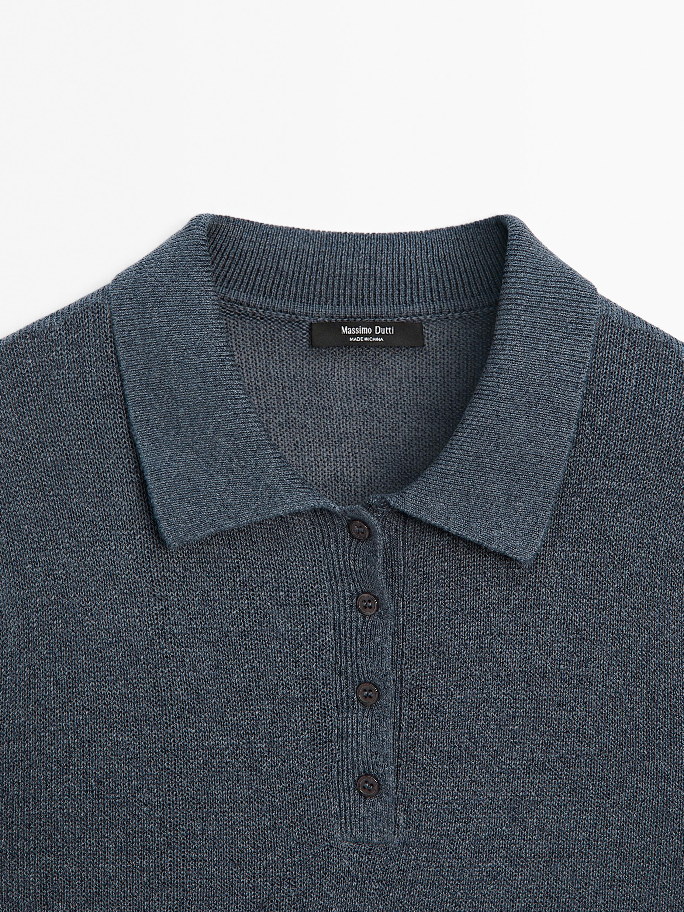 ★MASSIMO DUTTI★ リネンポロカラーニットセーター ☆日本未入荷*Massimo Dutti*新作*ポロカラーリネンニット/EN