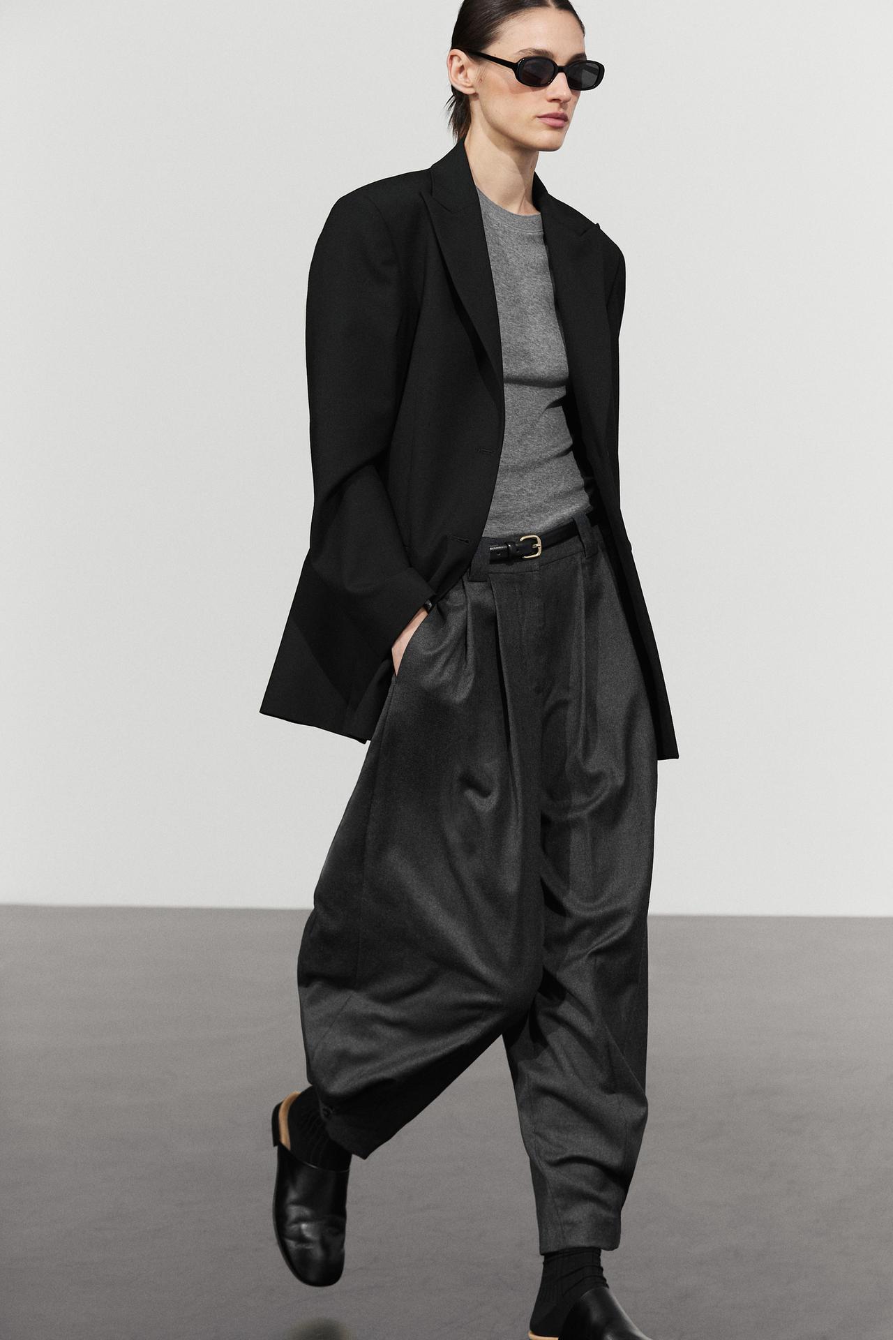 100% Wool Suit Blazer — BLACK