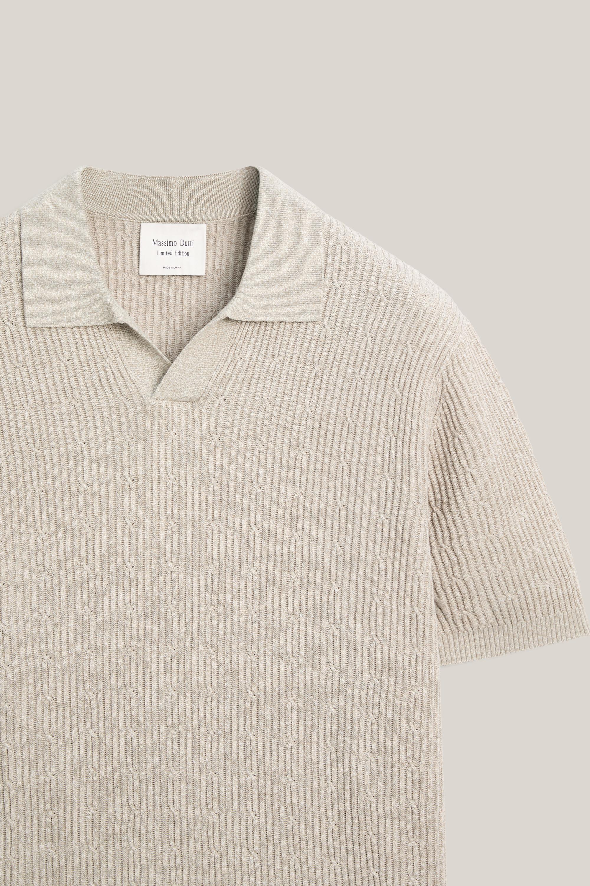 Pull polo en maille tressée - ÉDITION LIMITÉE