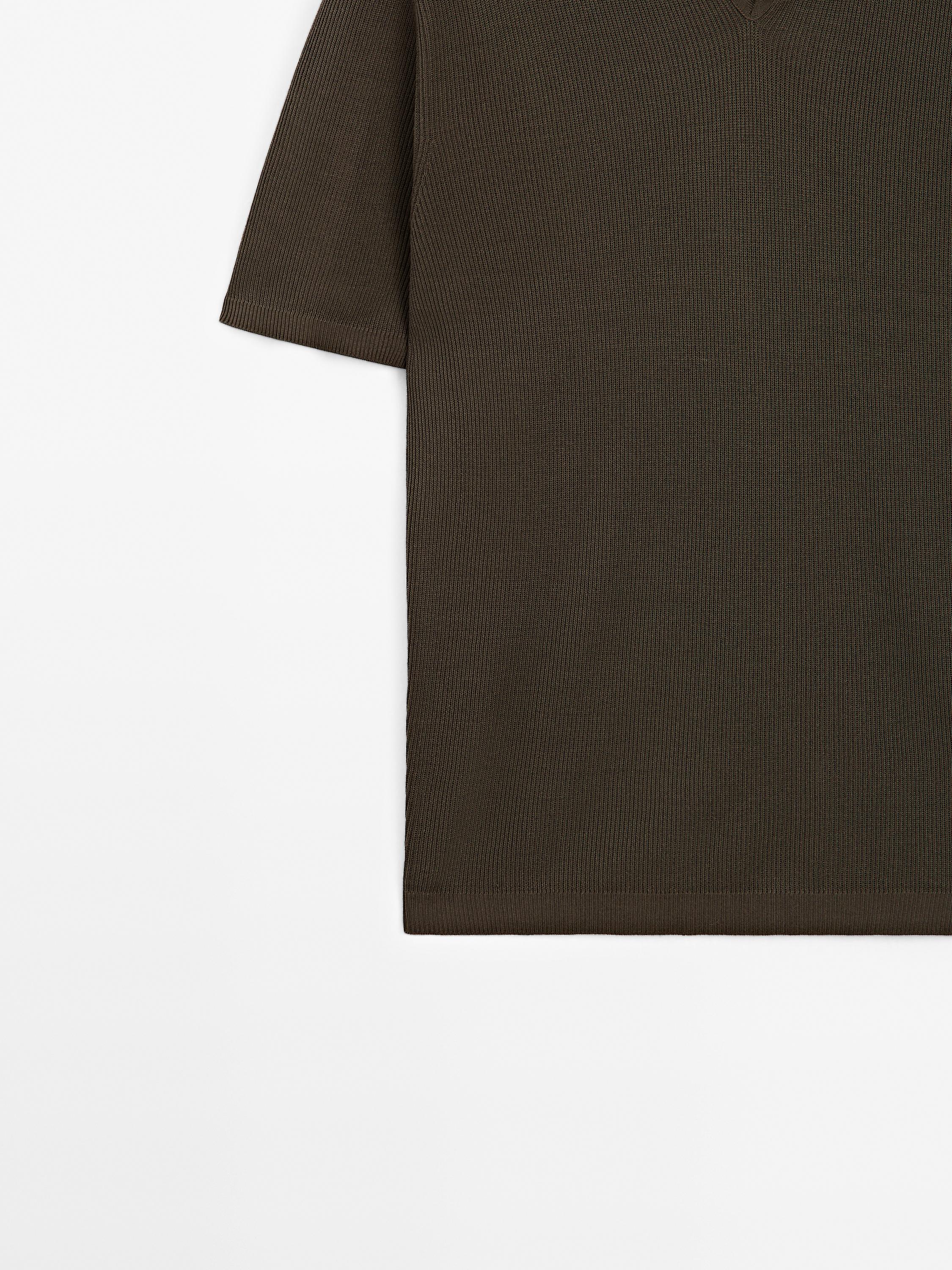 Mercerised cotton short sleeve polo shirt