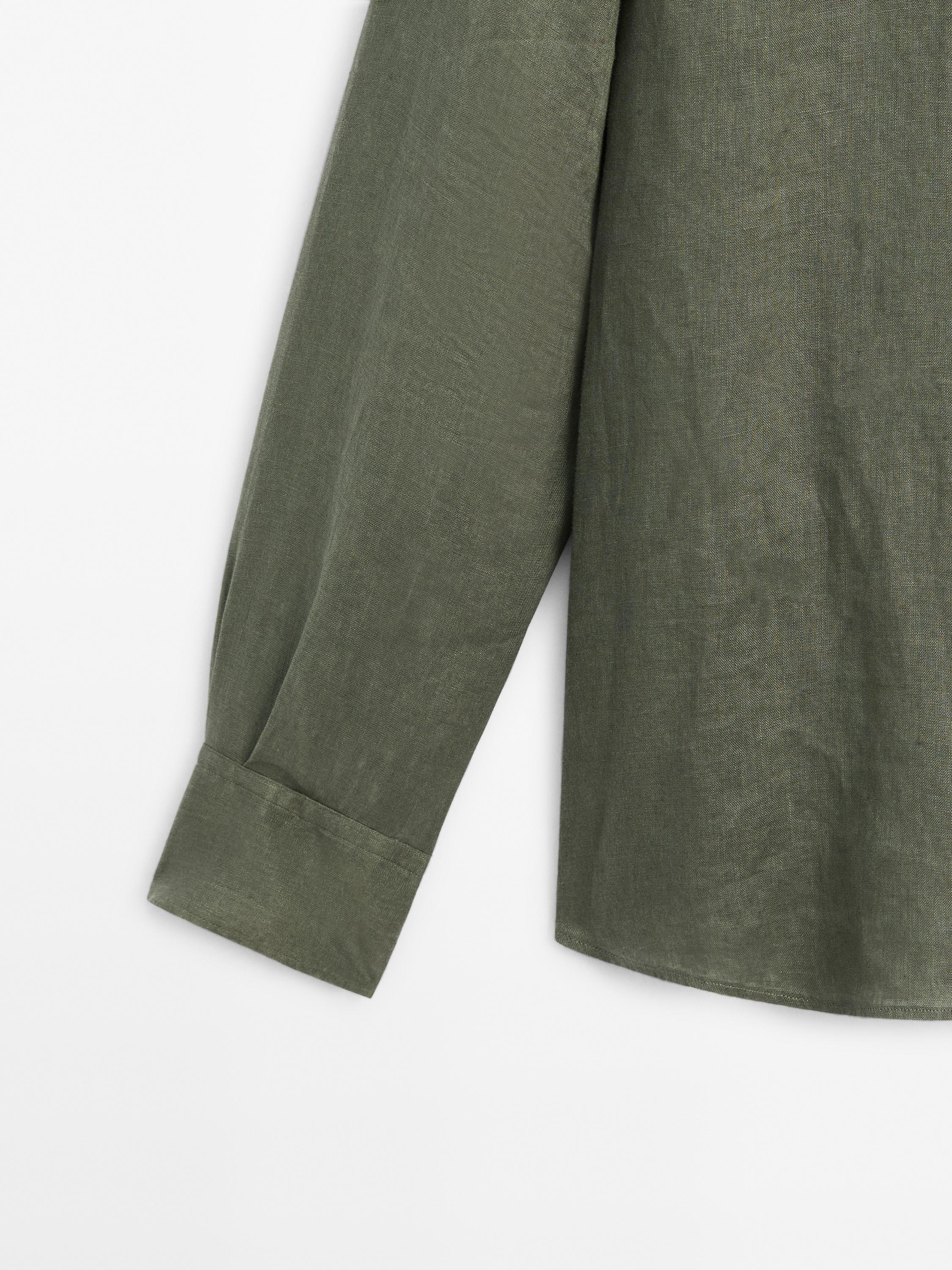 100% linen slim fit shirt