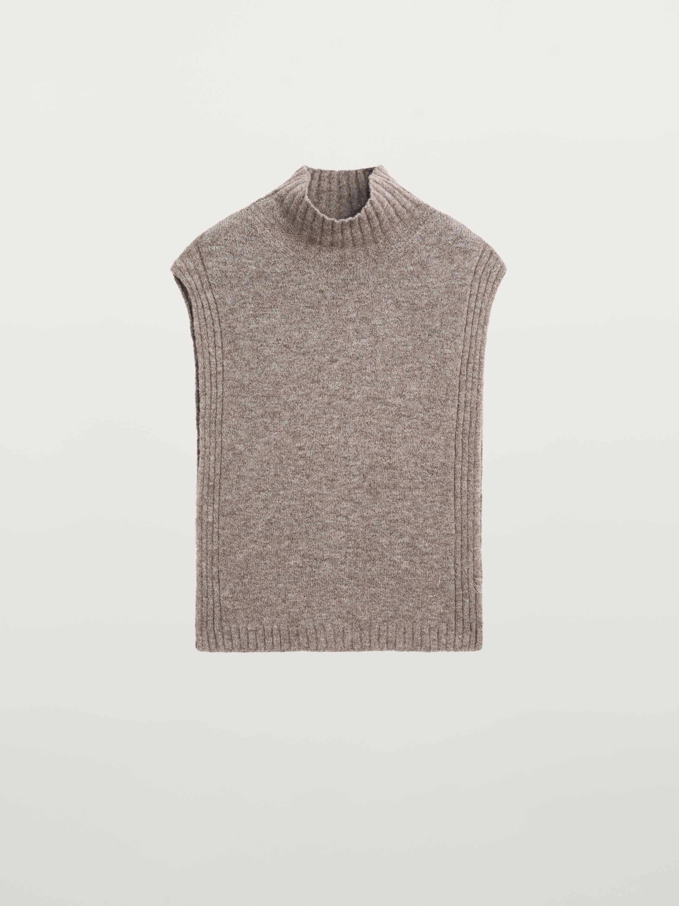 Sleeveless high neck sweater
