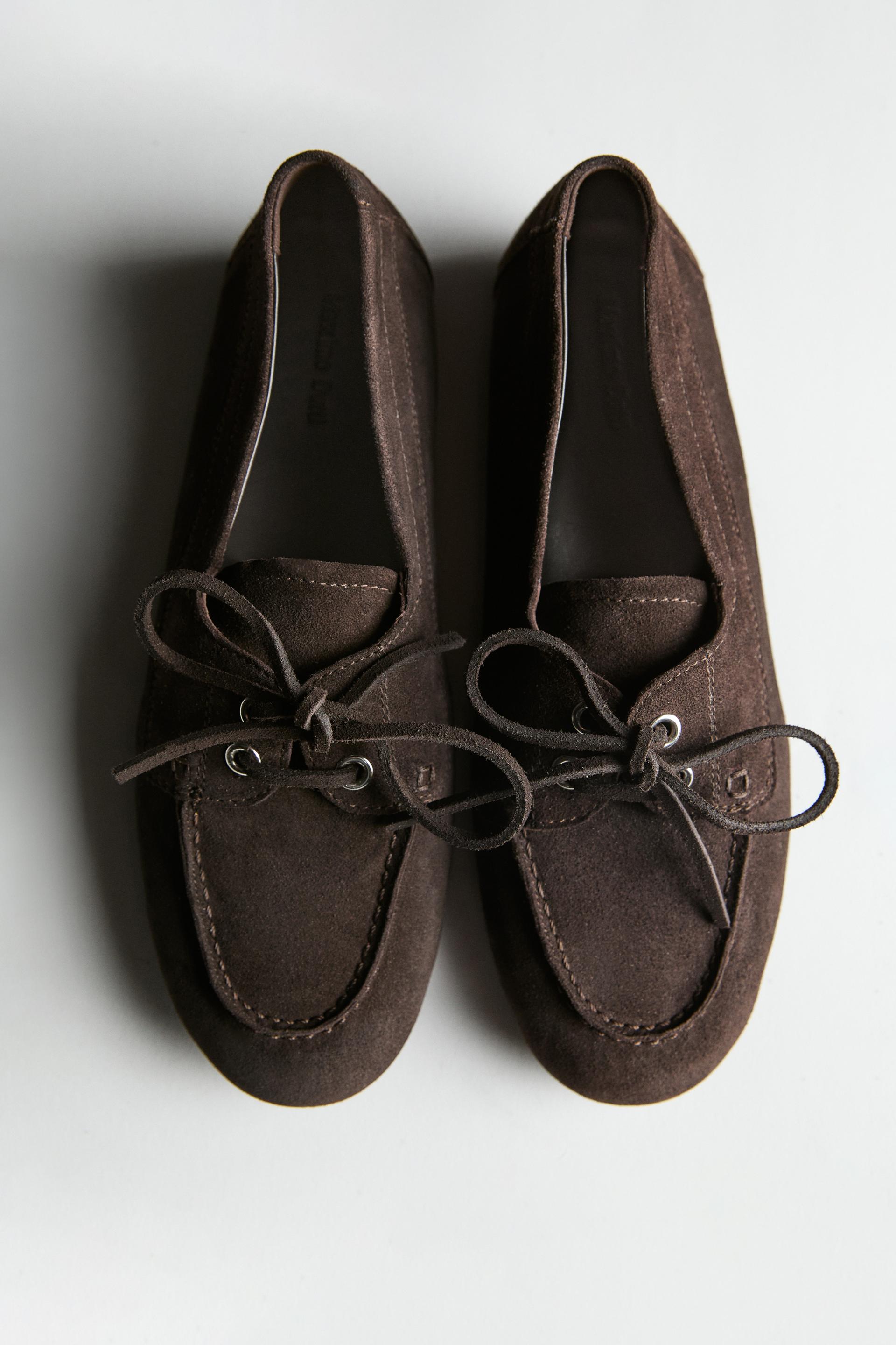 Zapato Piel Náutico - Marrón - 37 - Massimo Dutti - Mujer