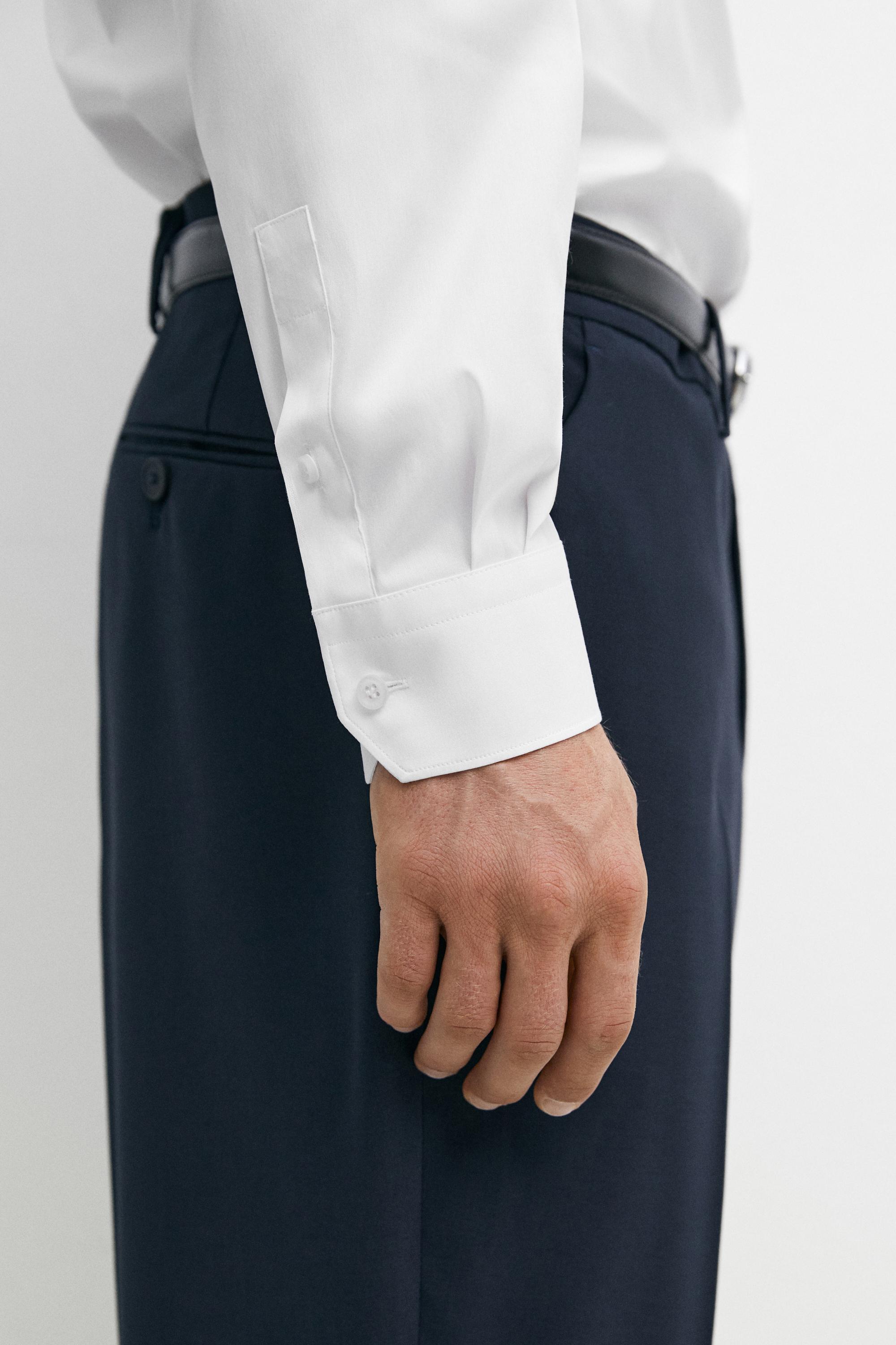 Slim fit stretch shirt — WHITE