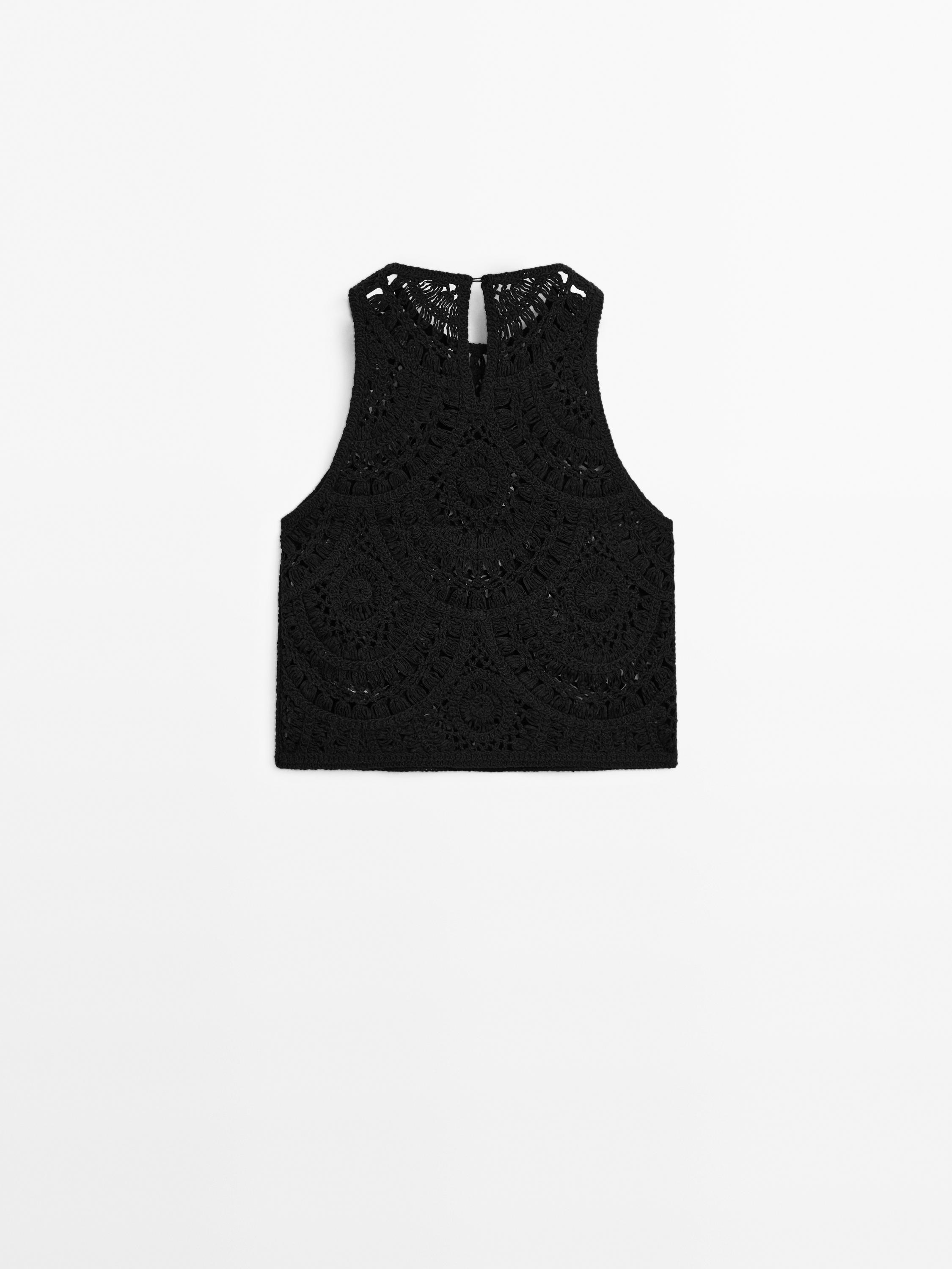 Crochet knit top