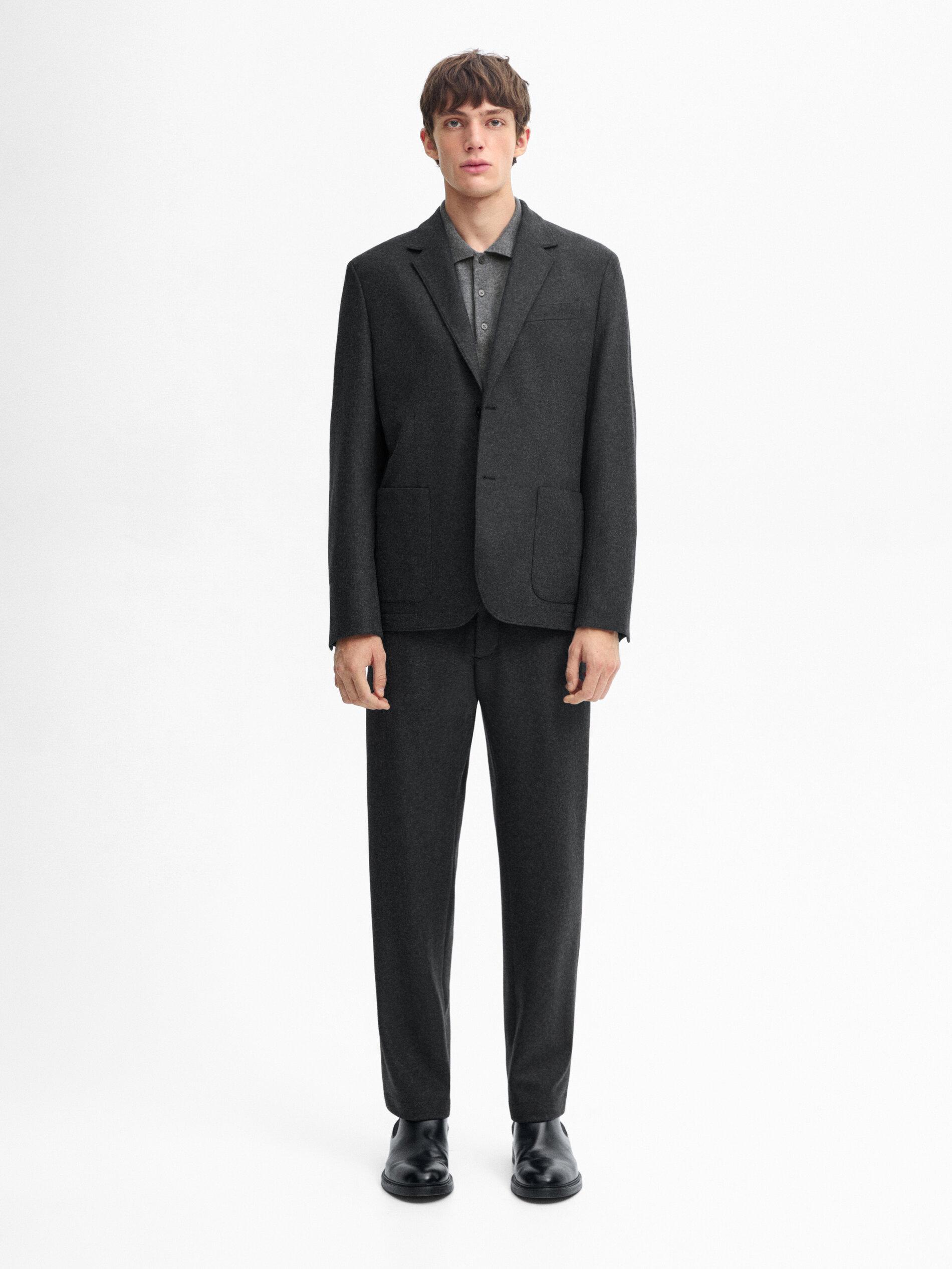 100% wool flowing blazer