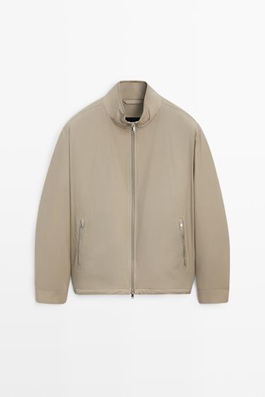Technical jacket with pocket detail — SAND BROWN 2