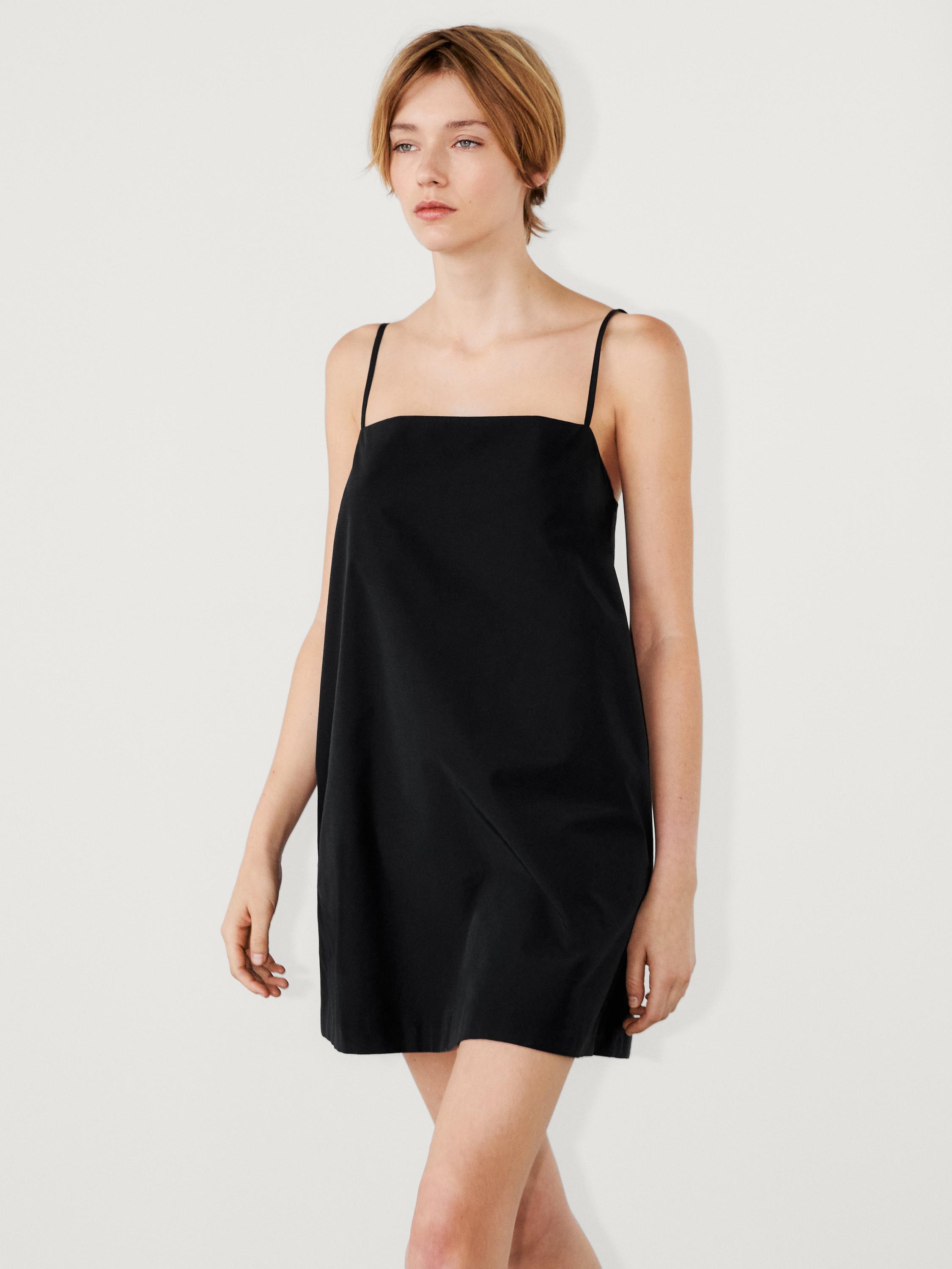 Technical strappy mini dress