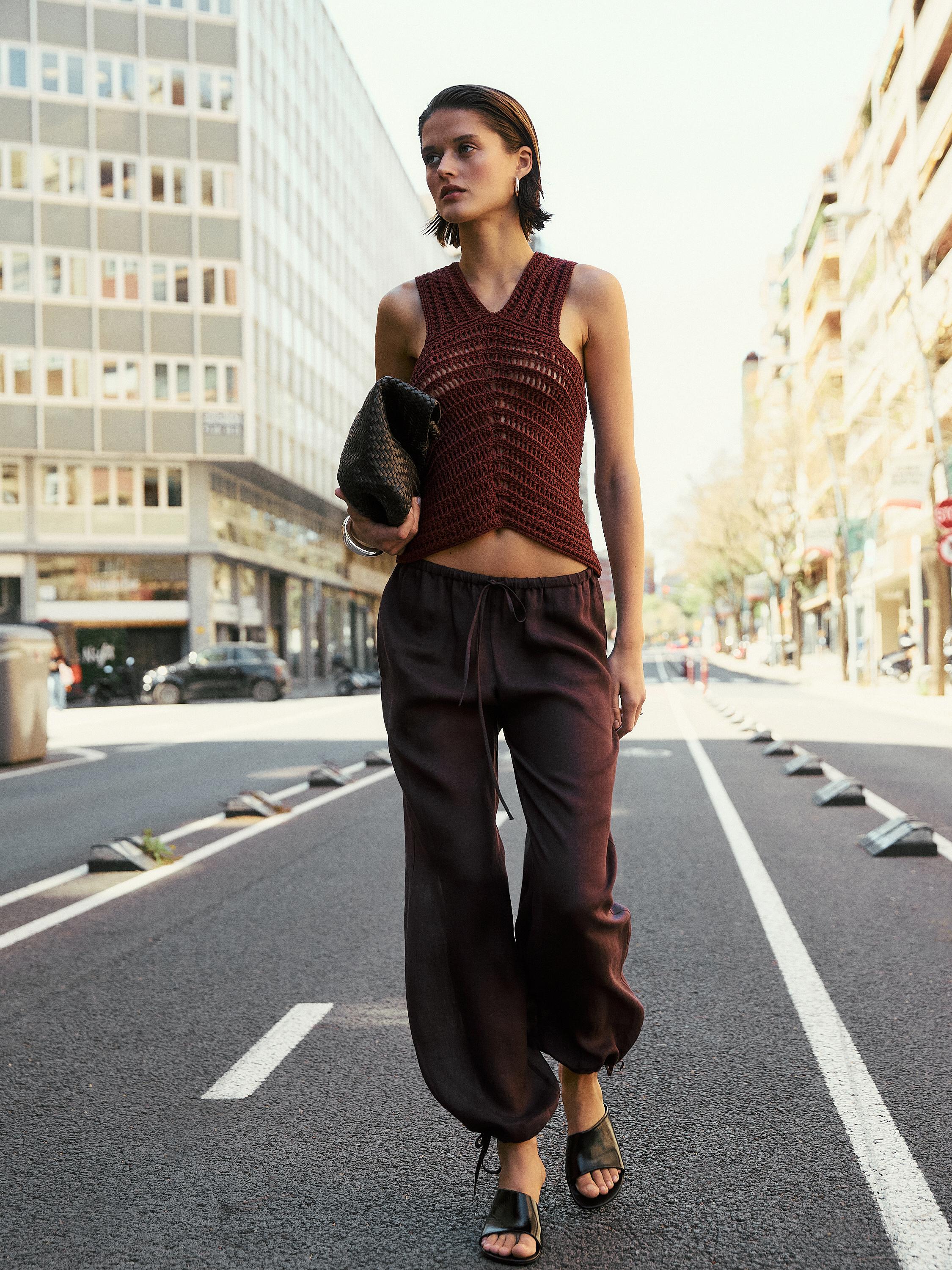 Cutwork crochet top