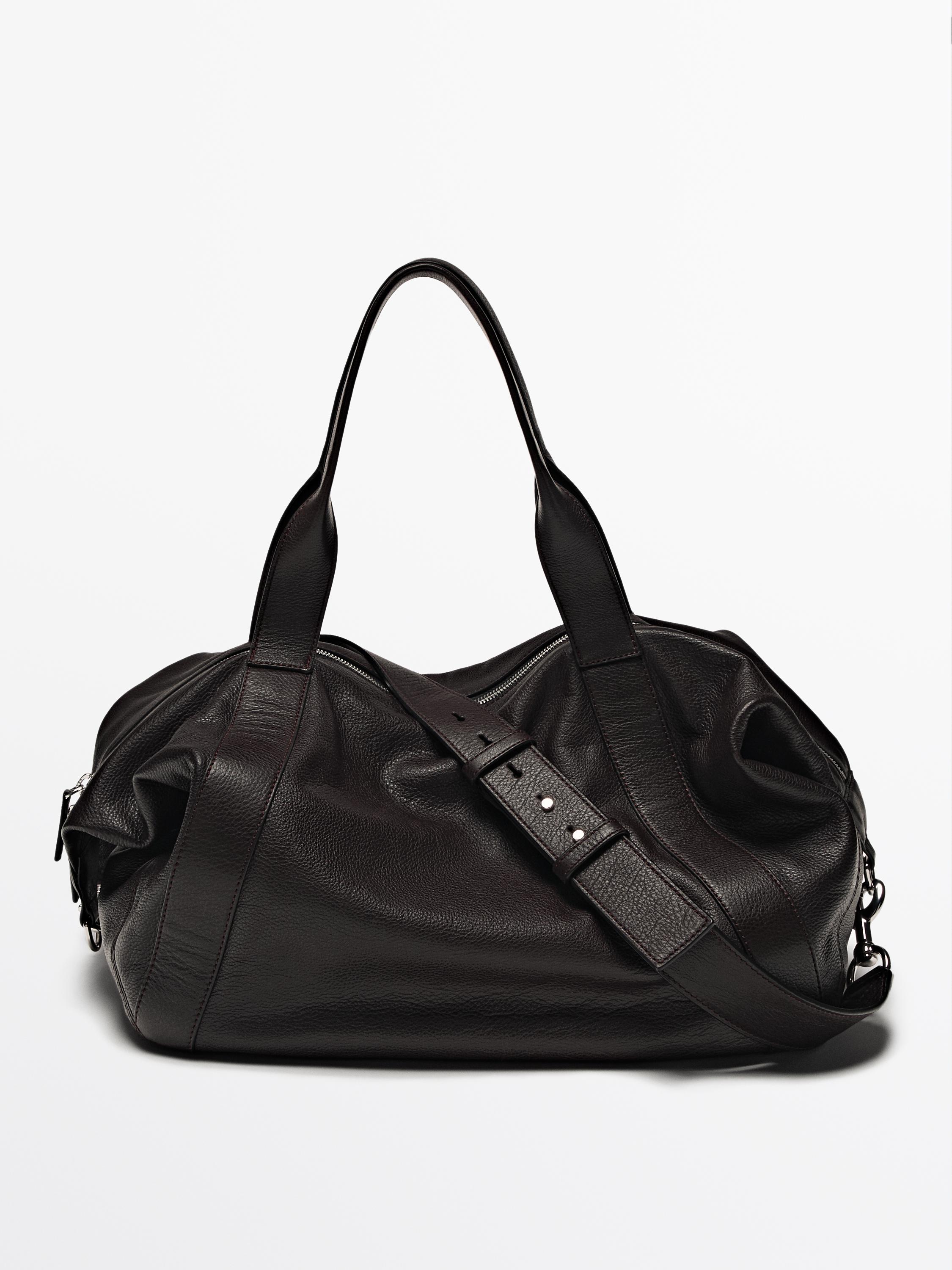 Nappa leather duffle bag